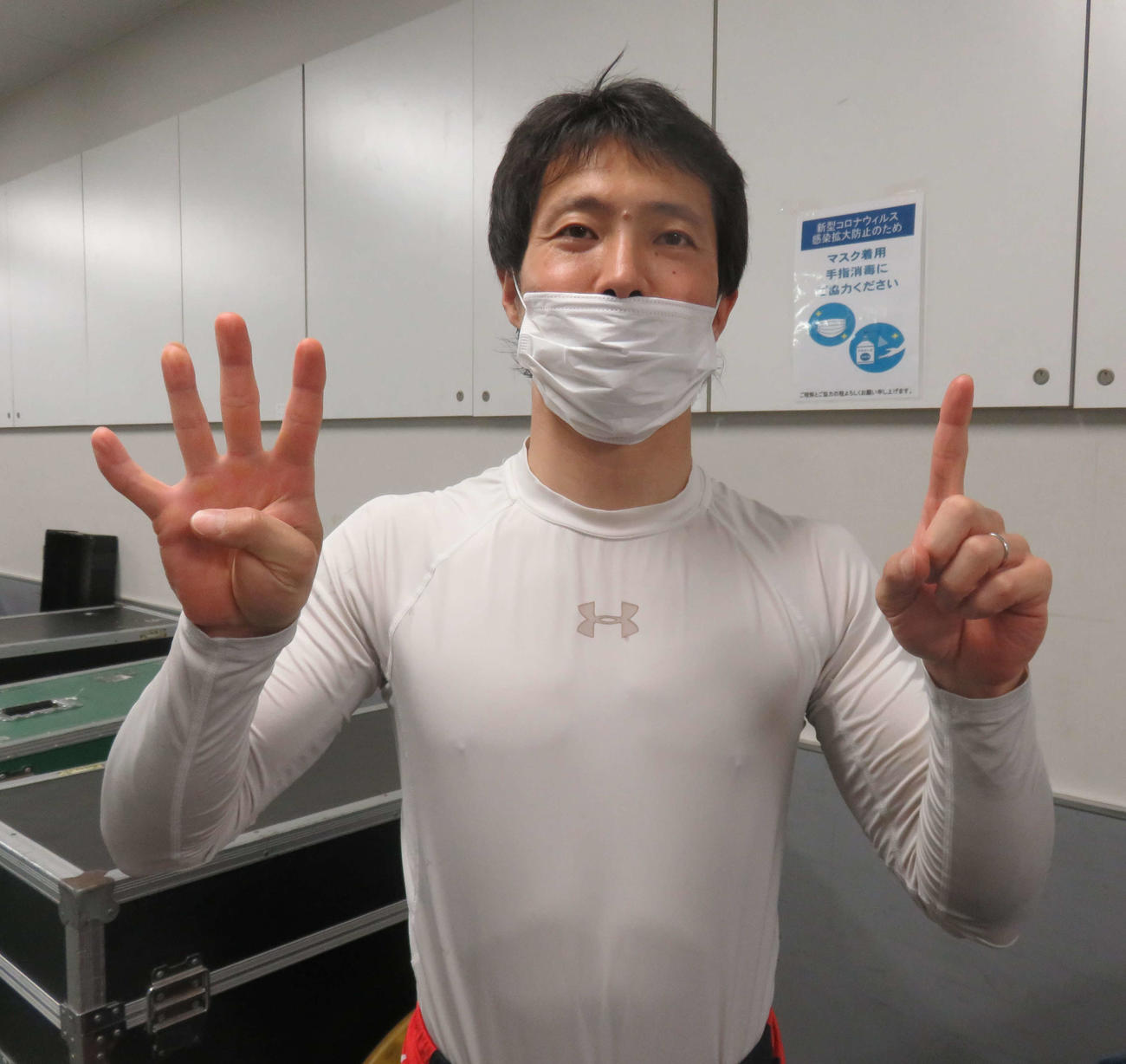 前検日前日の3日に41歳の誕生日を迎えた地元内田英介（撮影・栗田文人）