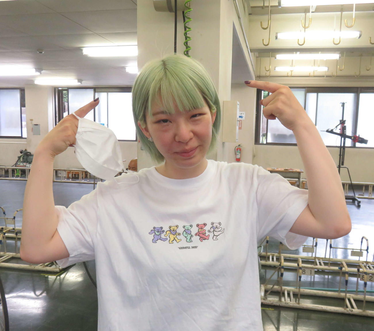 前場所で決勝進出と好調の菅原ななこが髪色でもアピール（撮影・栗田文人）