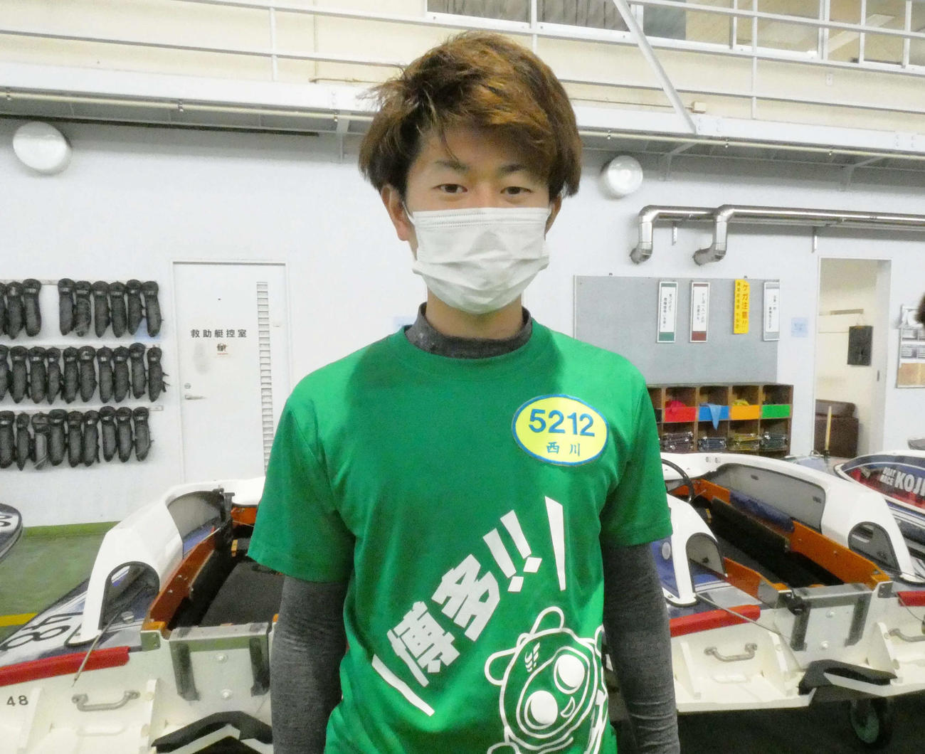 児島初参戦の西川拓利。初日は1R6枠に登場する（撮影・前原一樹）