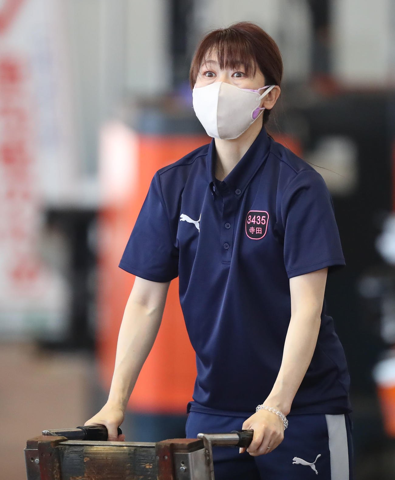 前検日の寺田千恵（2022年7月20日撮影）