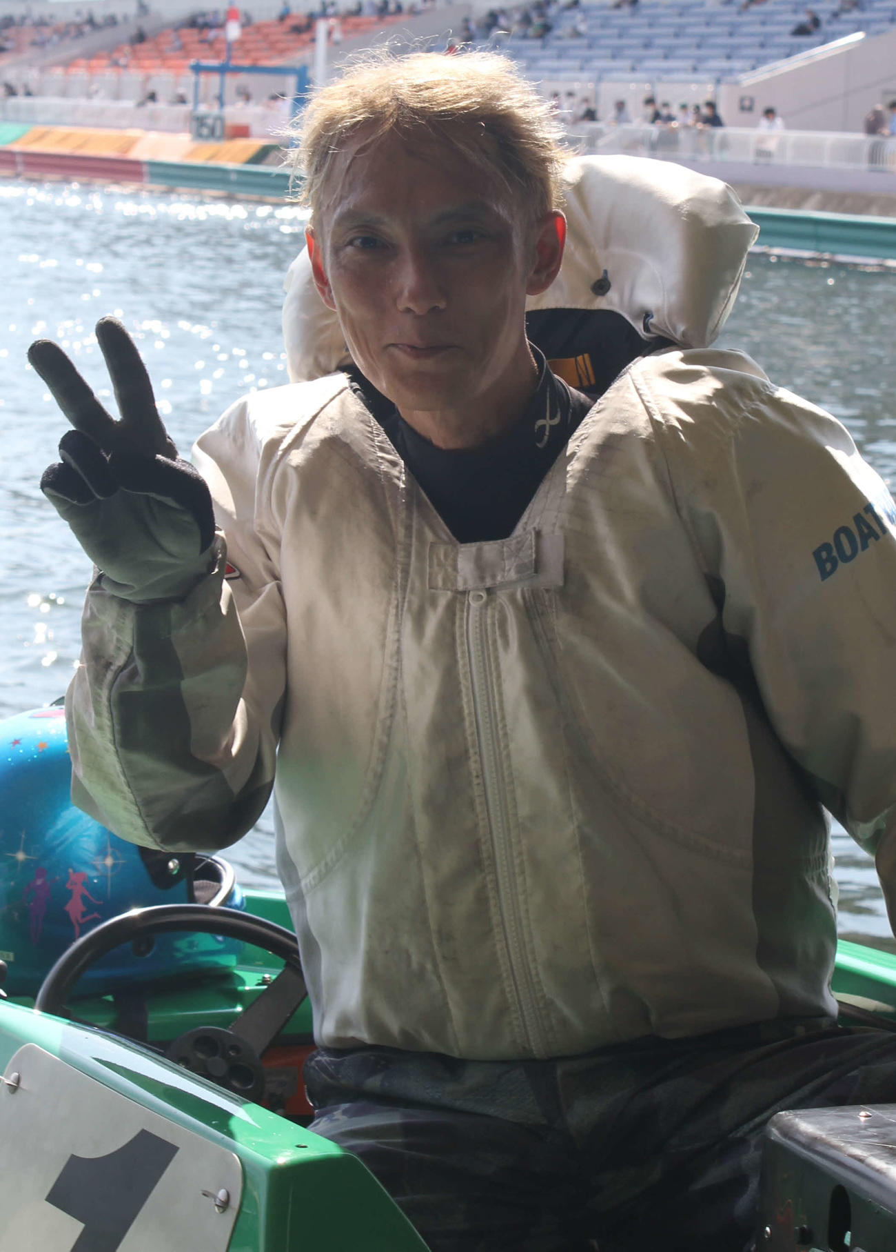 芦沢望が尼崎最終日10Rで逃げ切り、デビュー通算1000勝を達成した（撮影・北條直治）