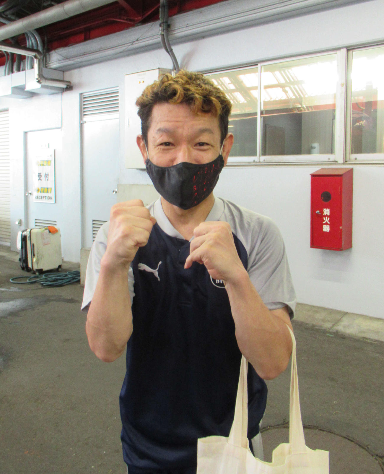 2020年8月蒲郡一般戦以来2年ぶりの優勝戦に向けファイティングポーズをとる前田光昭