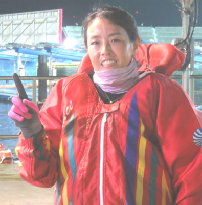 レディースチャンピオン初優勝を果たして笑顔の香川素子