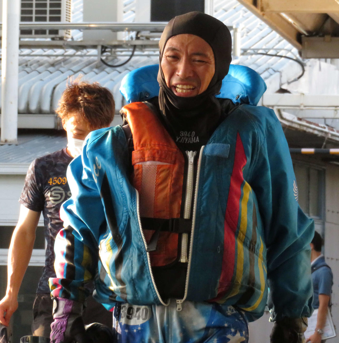 飯山泰は2日目ドリームでカドからまくったと思ったが、1Mはターンが流れて無念の3着（撮影・古村亮）