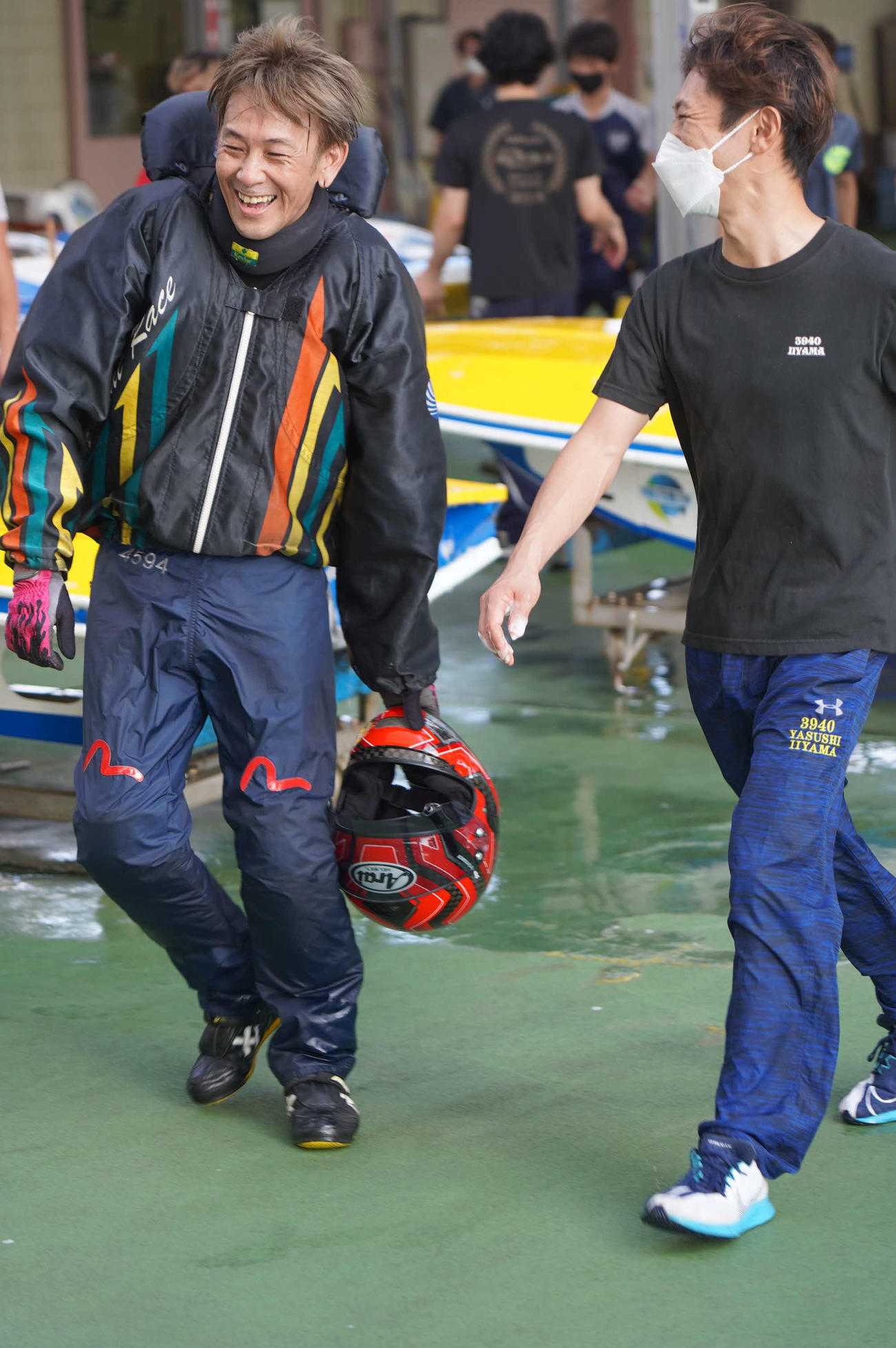 谷川祐一（左）が優勝戦1枠からVを狙う（右は飯山泰）