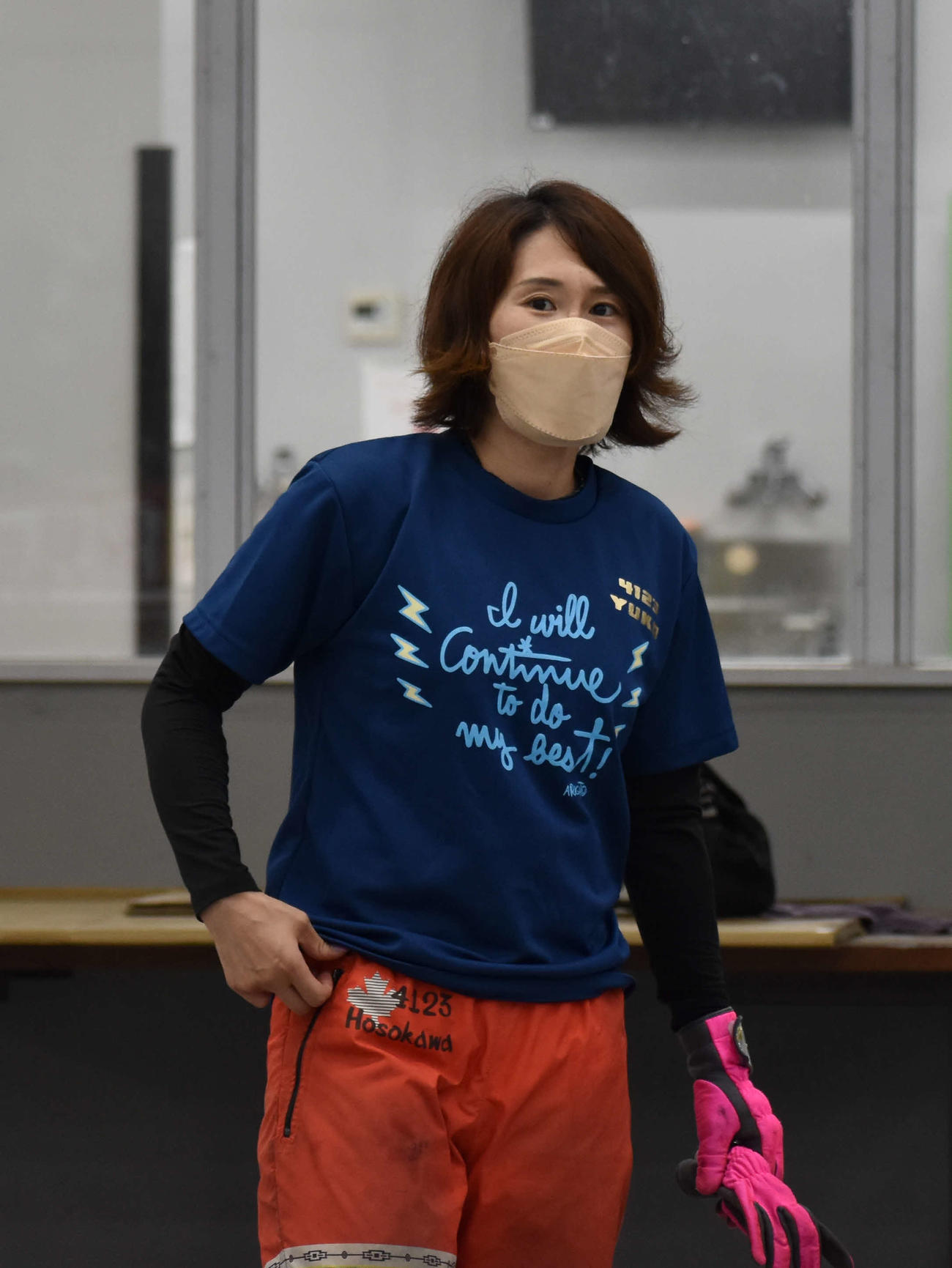 当地連続優勝を目指す細川裕子