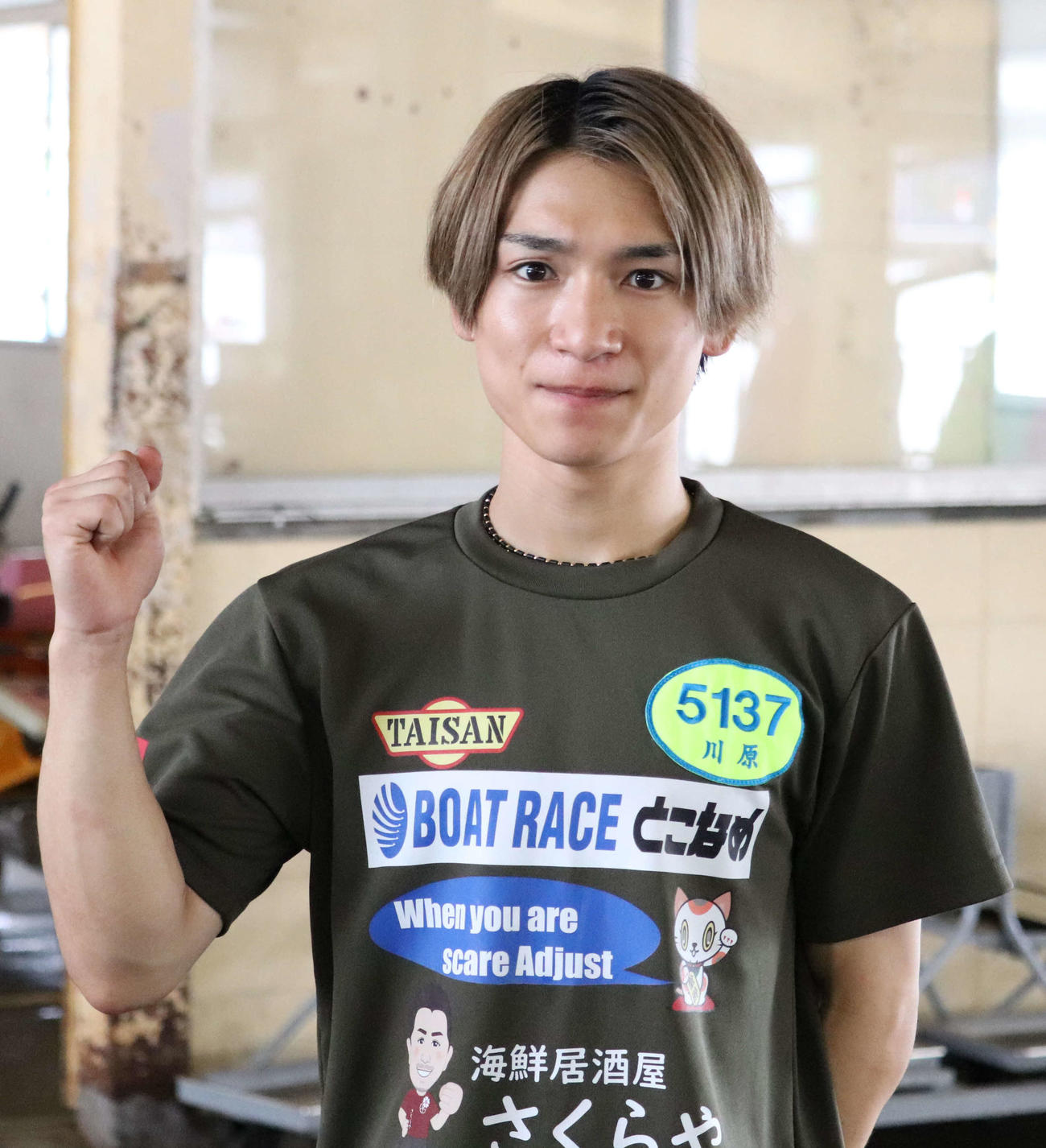 成長著しい川原涼（撮影・工藤浩伸）