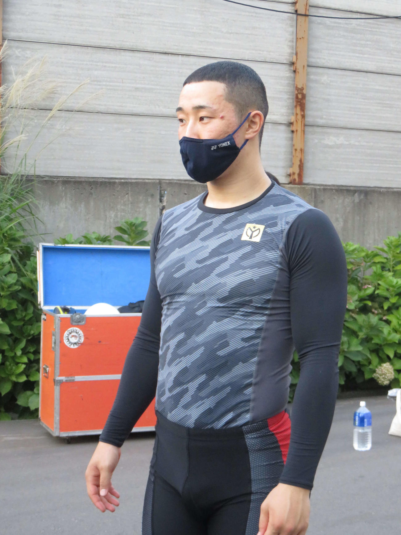 決勝を終え取材エリアに登場した中野慎詞