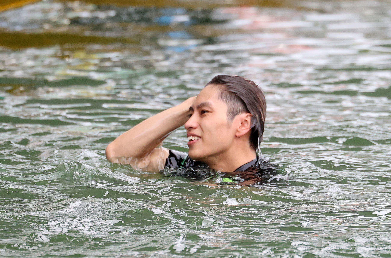 末永和也が水神祭の祝福を受けた