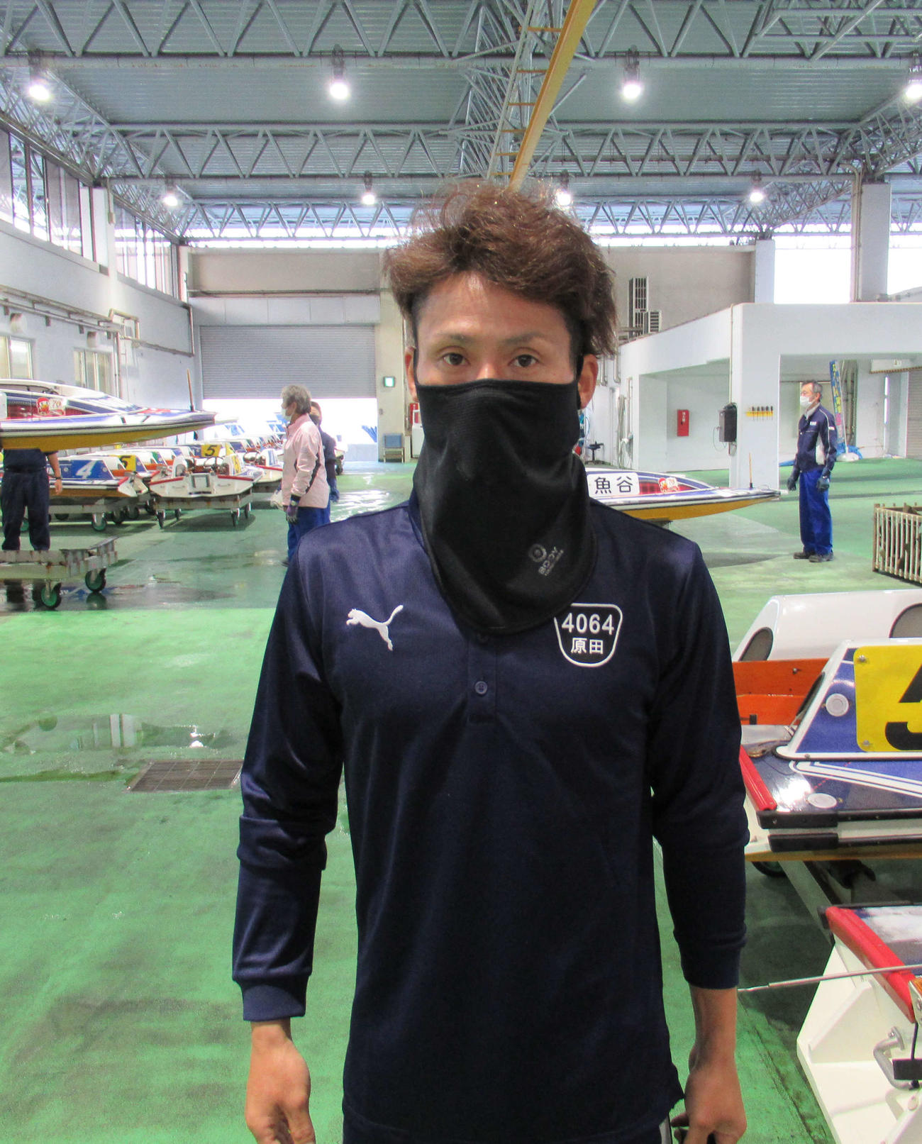 原田篤志は、「回り足はいいし、スリットの足も気に入ってます」とエンジンの仕上がりに自信をみせる（撮影・高田和典）