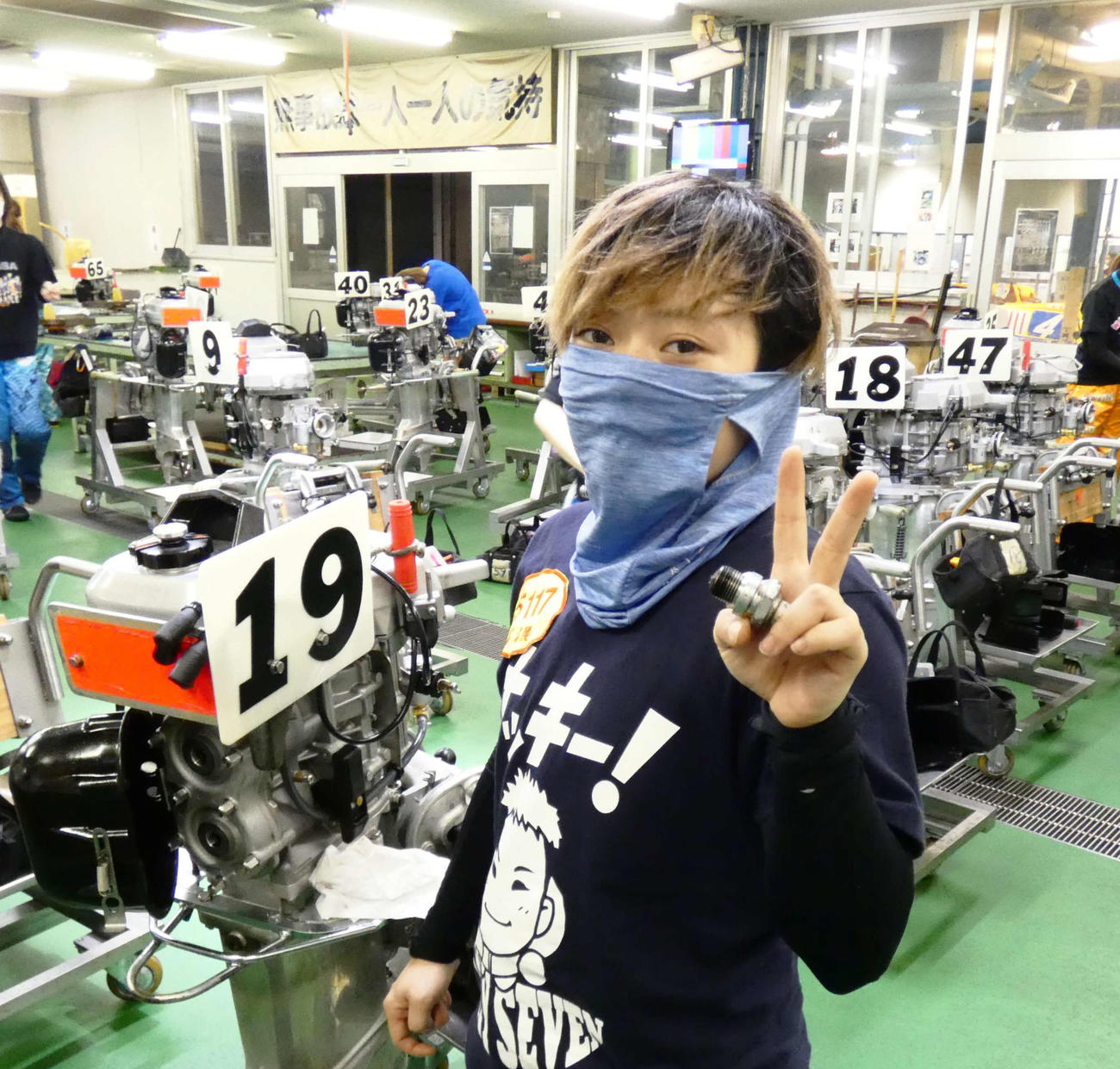 冨名腰桃奈に好調な19号機が渡った（撮影・前原一樹）