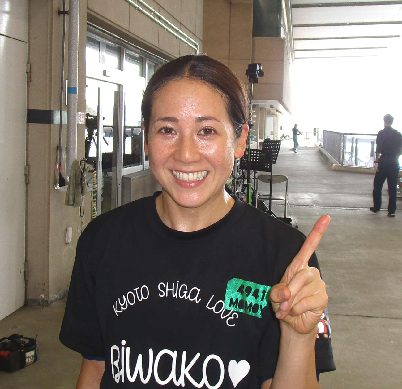 誕生日に白星を挙げて笑顔を見せる孫崎百世（撮影・安井雅彦）