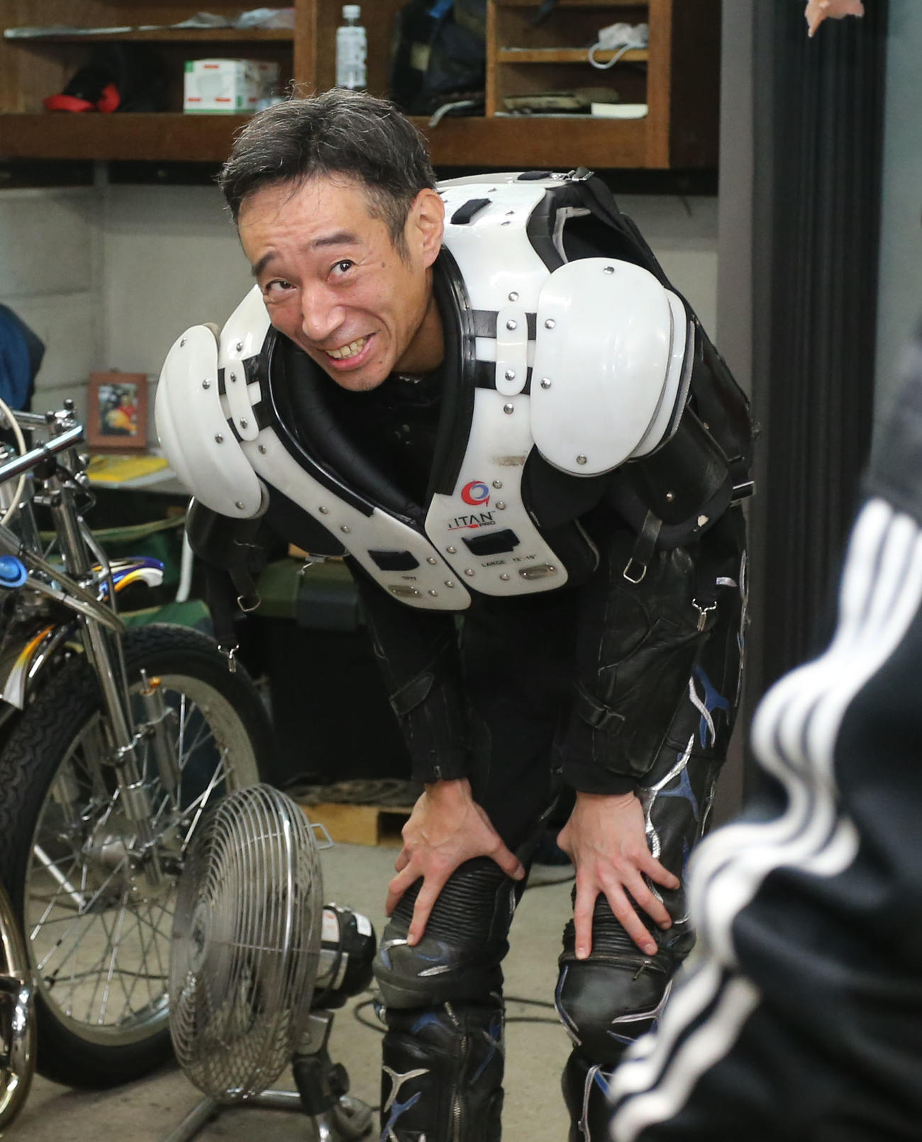 永井大介が機力アップを図る（撮影・屋方直哉）