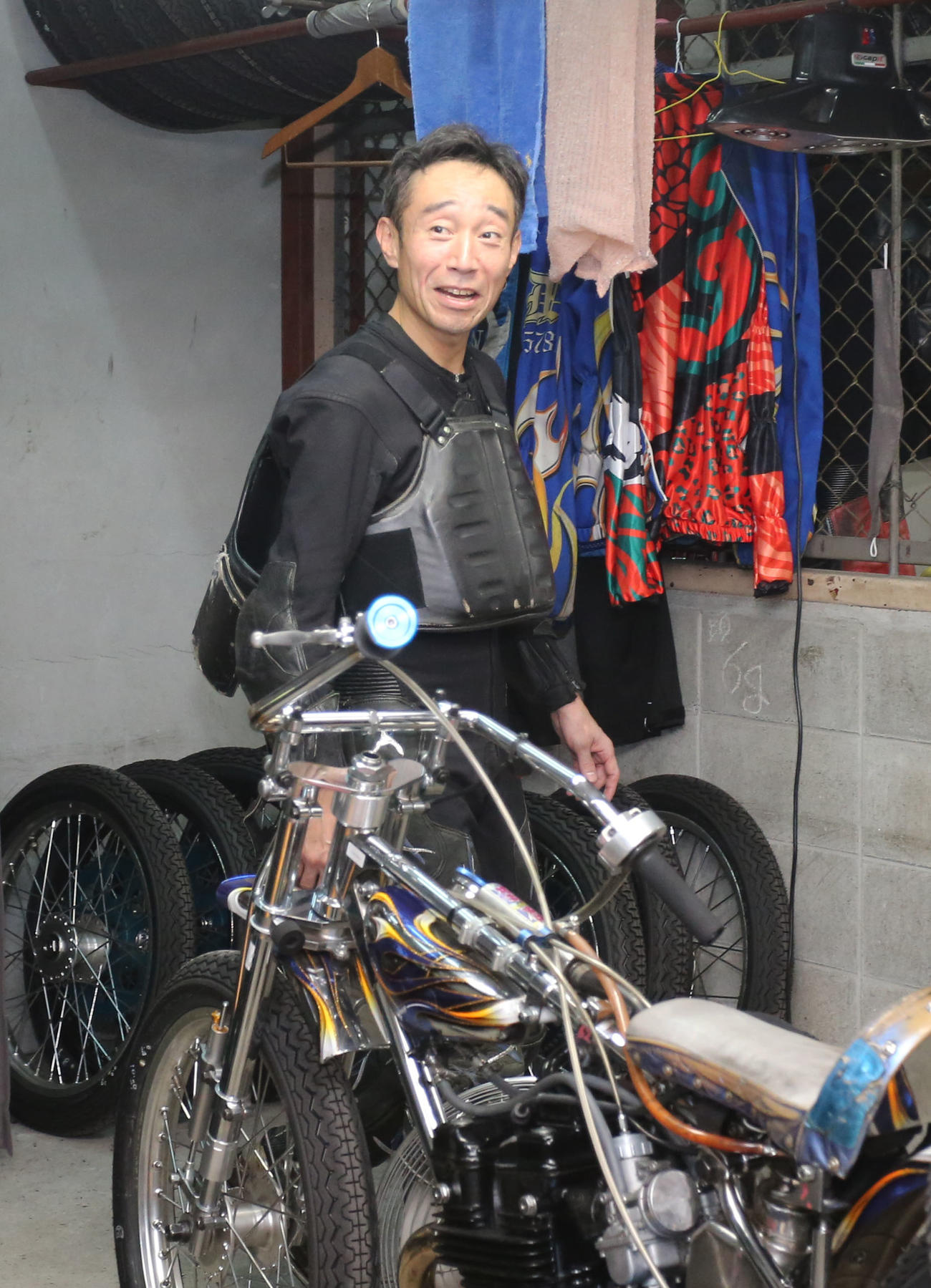 永井大介が機力アップを図る（撮影・屋方直哉）