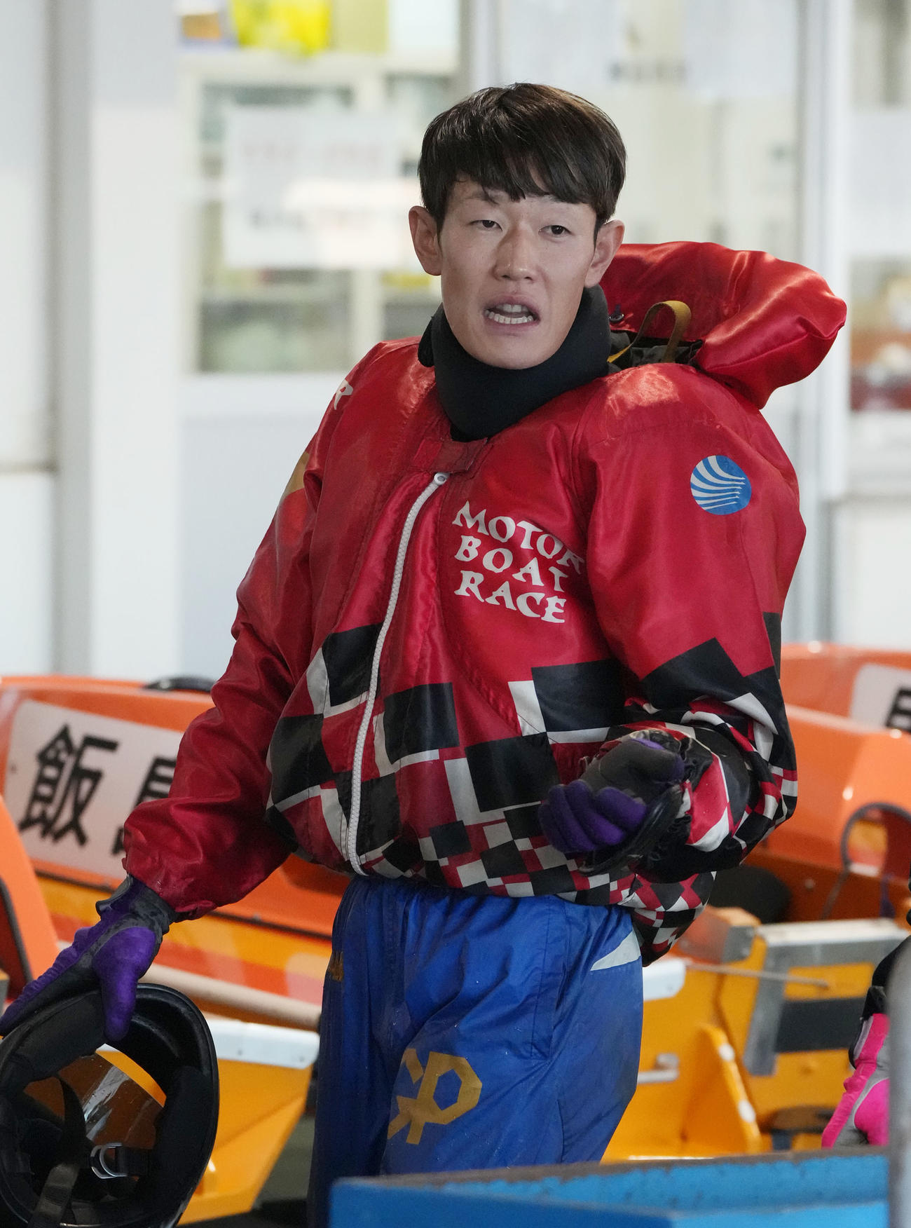 G1浜名湖賞「準優勝戦」12R2着となり優勝戦へ進出した茅原（撮影・森本幸一）