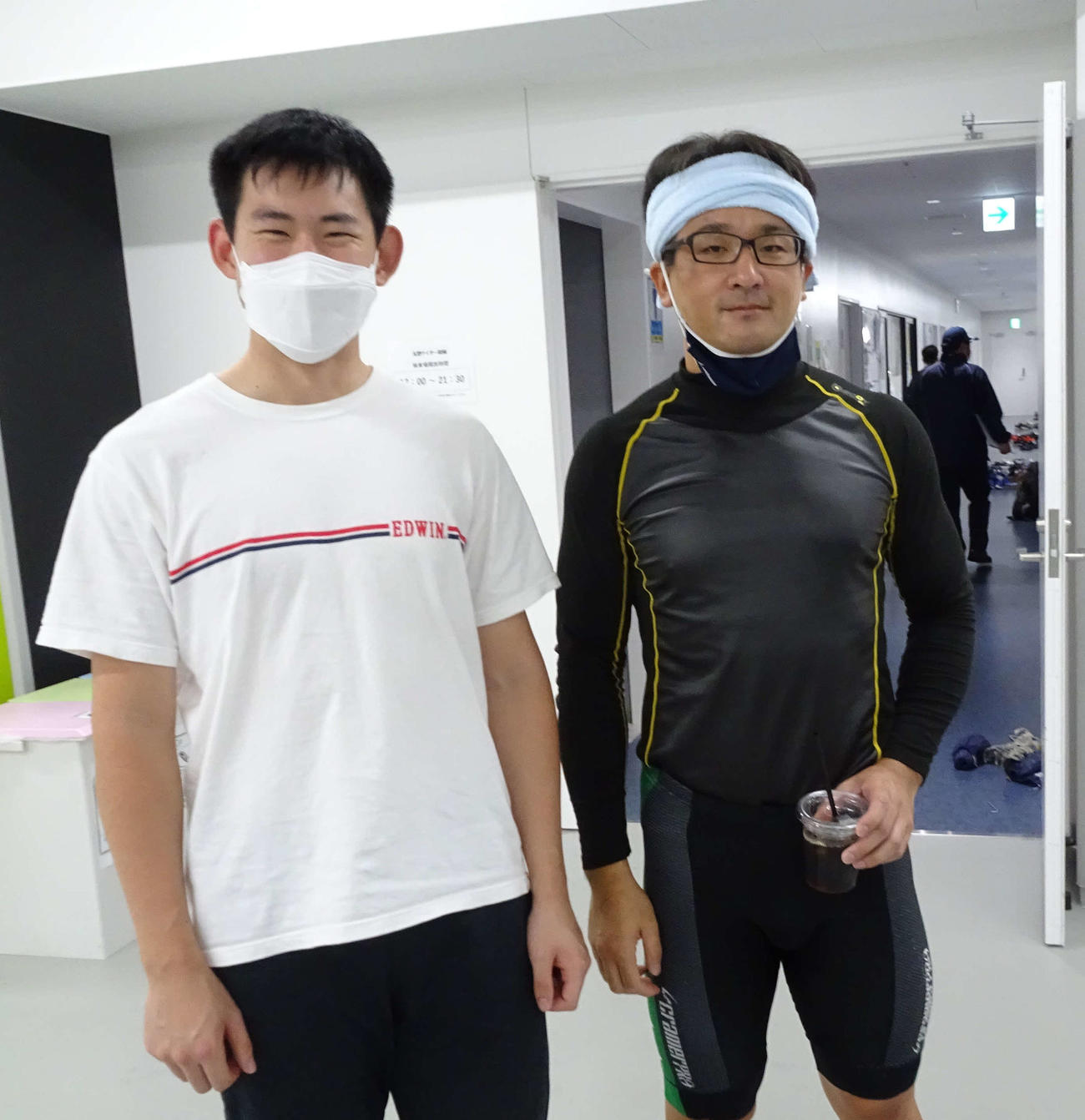 準決で岡山ワンツーを決めた矢部駿人（左）と野見泰要。決勝で再現を狙う