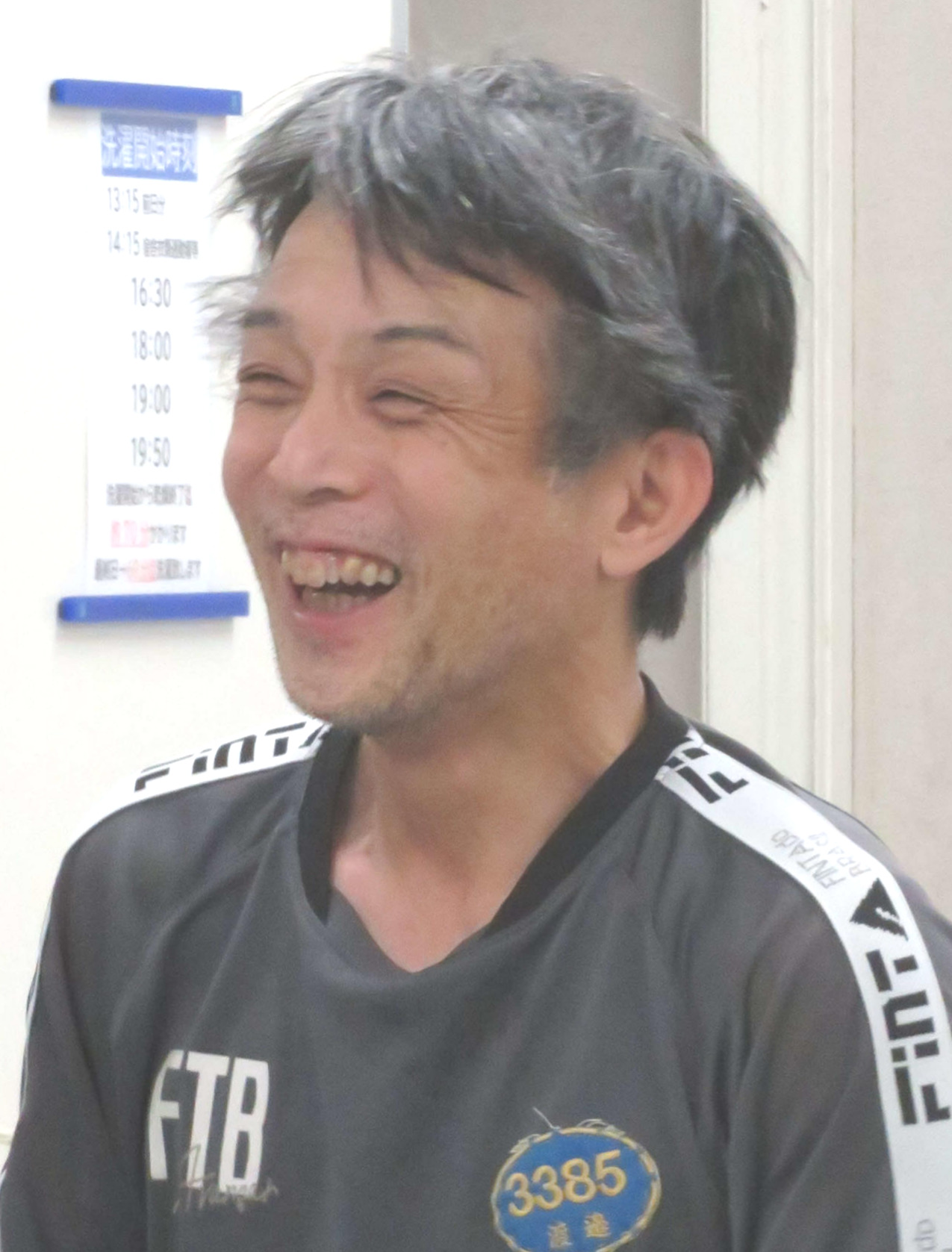 軽快な行き足とピット離れを取り戻して笑顔の渡辺睦広
