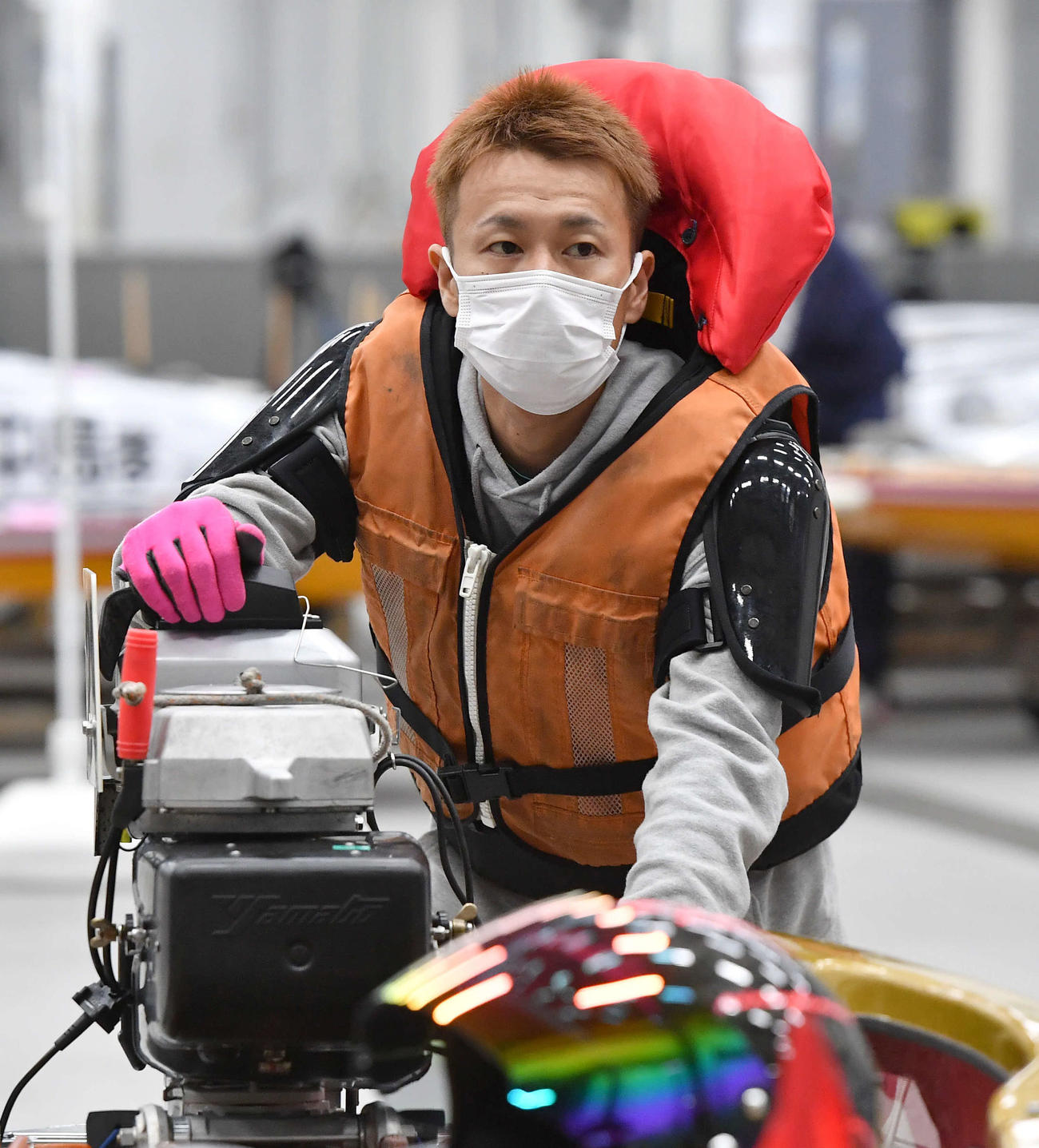 グランプリ優勝戦で4枠に入った磯部誠（撮影・岩下翔太）
