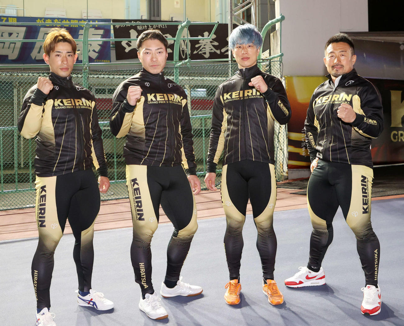 北日本勢4車が勢ぞろい。左から新山響平、新田祐大、守沢太志、佐藤慎太郎