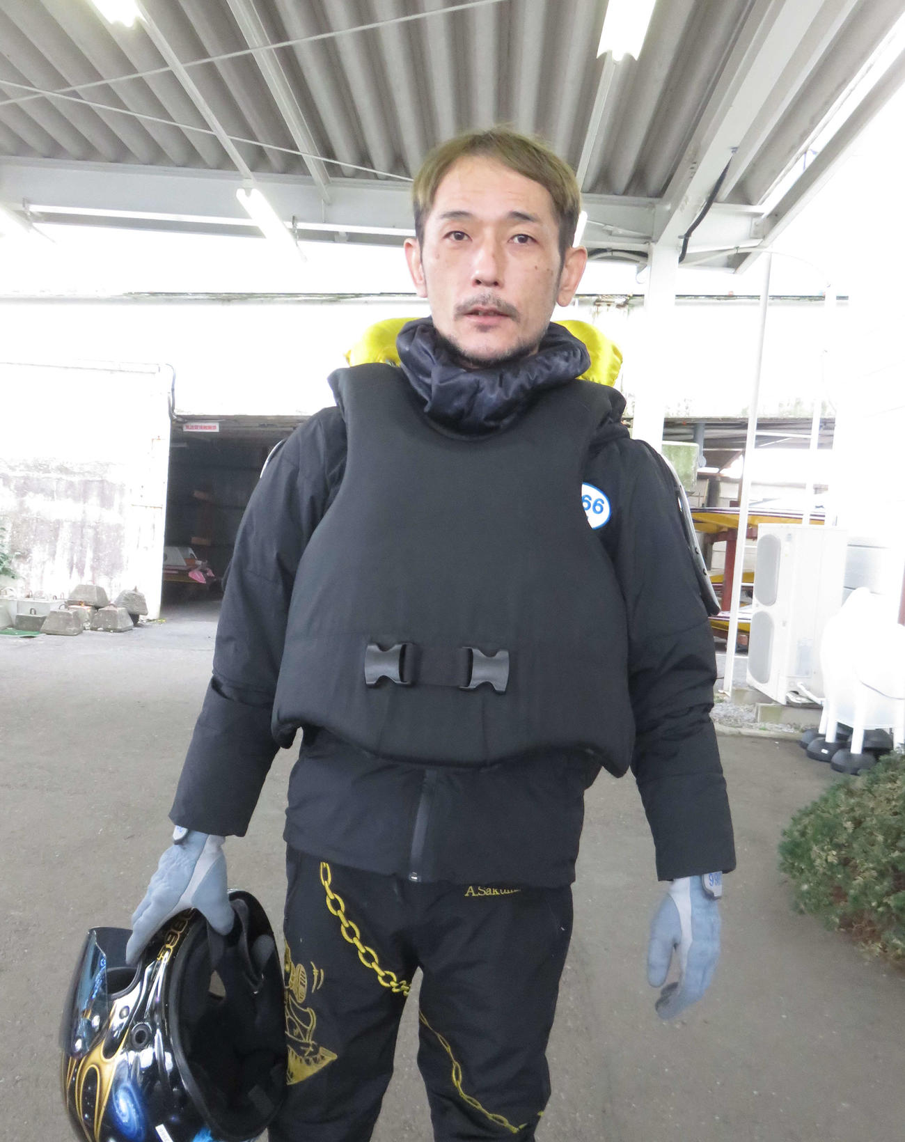 多摩川ボート　走り初めへ意気込む作間章（3966）＝2023年01月02日