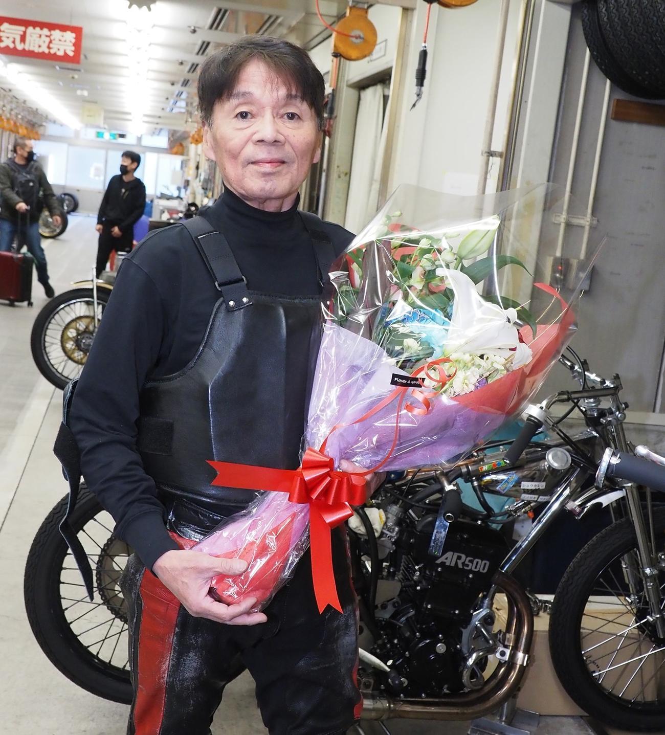 鈴木辰己が浜松オート最終日10Rで通算1500勝を達成した（外部提供）
