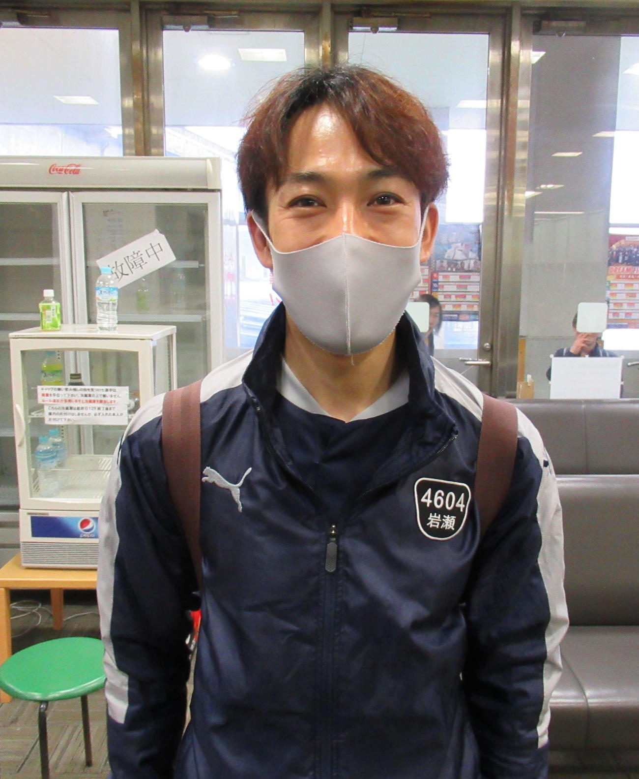 岩瀬裕亮は柔和な笑顔で「エンジンは上位級はあると思う。あとは質のいいスタートを決めるだけ」と話す