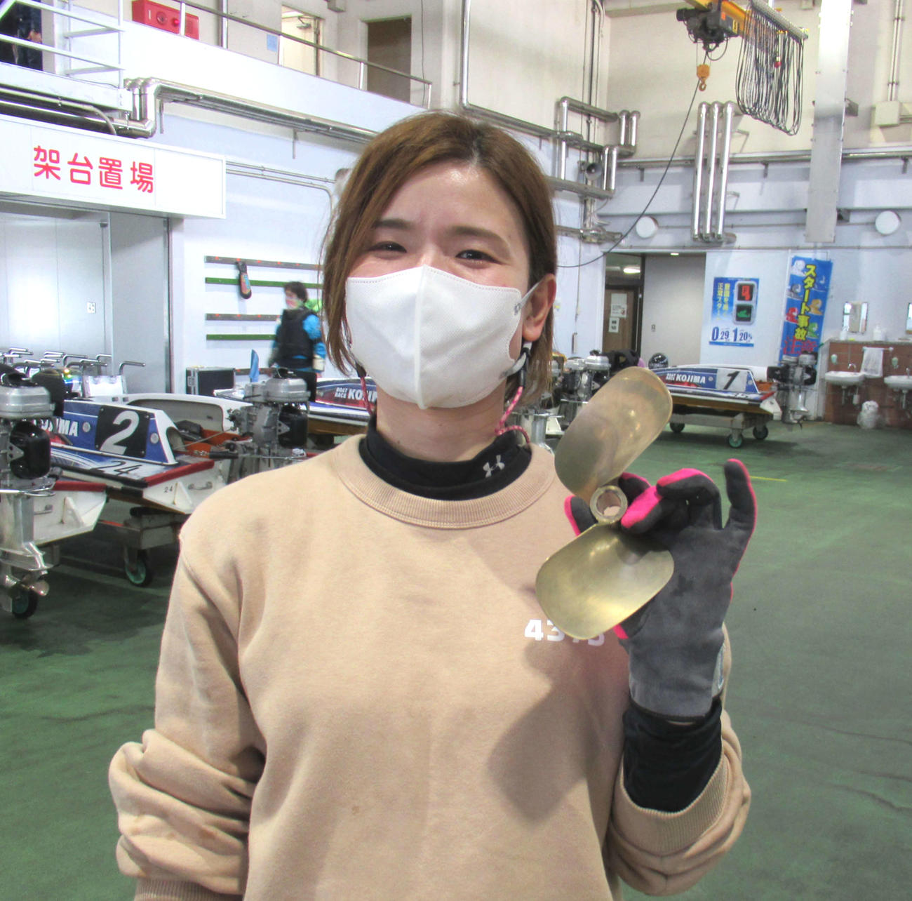 若狭奈美子は、男女混合G1での初勝利を目指して攻める（撮影・高田和典）