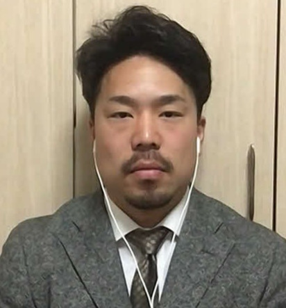 リモート取材に応じた技能賞の古性優作