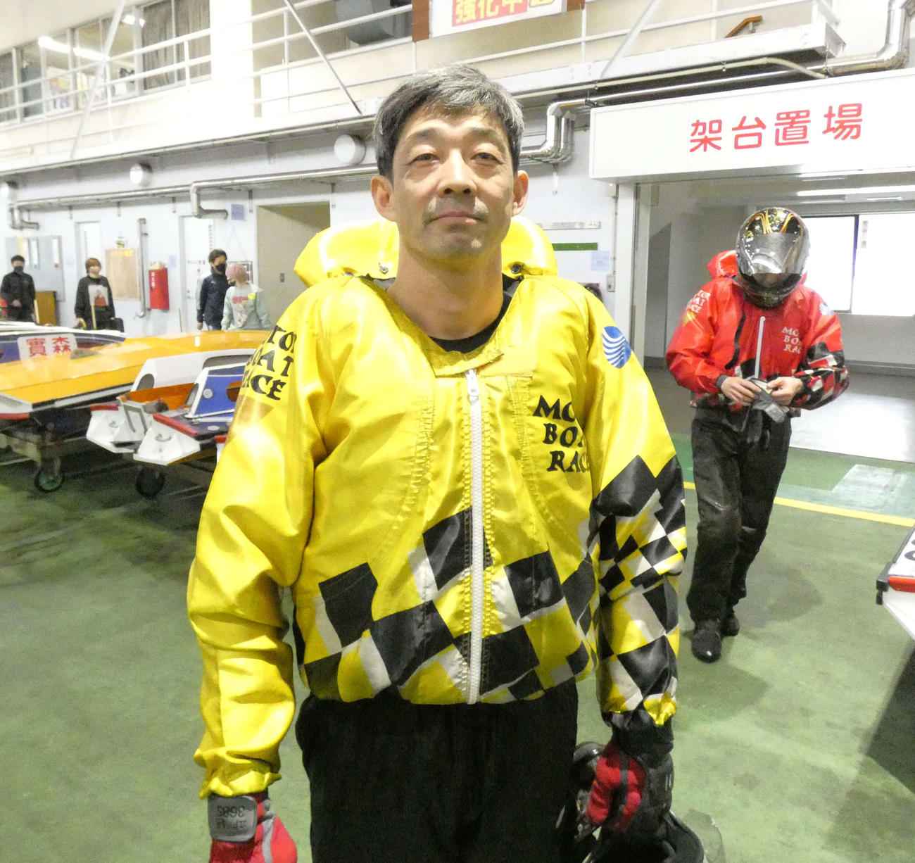 「5コースは得意」と話す荒井輝年。12優勝戦は5枠に登場！Vゴールなるか？（撮影・前原一樹）