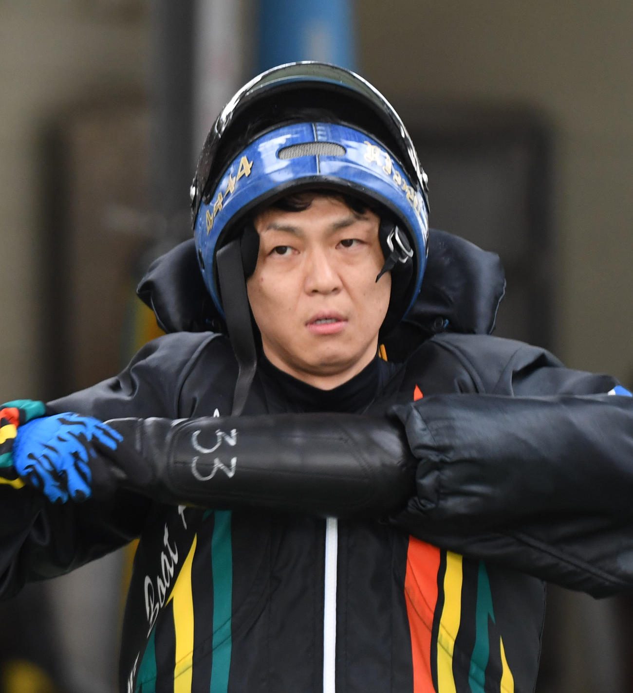 予選1Rで1着の桐生順平（撮影・柴田隆二）