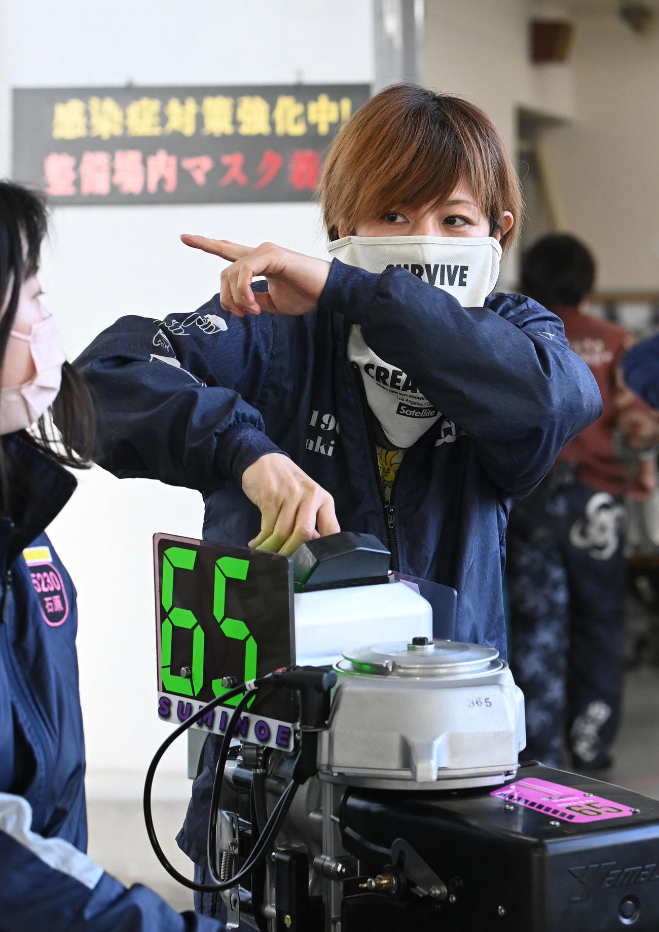 長嶋万記が初日唯一の連勝を決めた