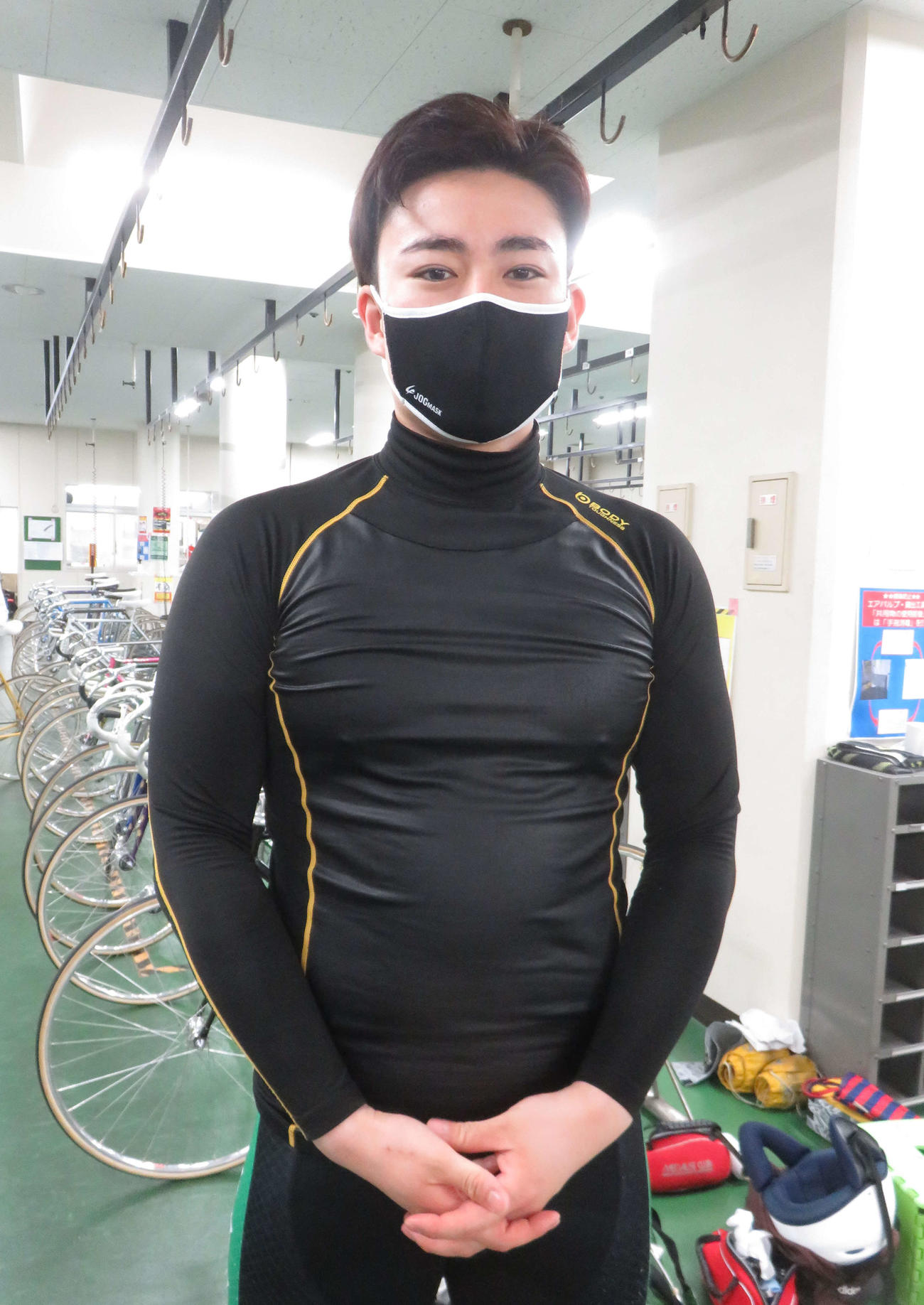3場所ぶりのV取りへ抱負を話す松本秀之慎（撮影・野島成浩）