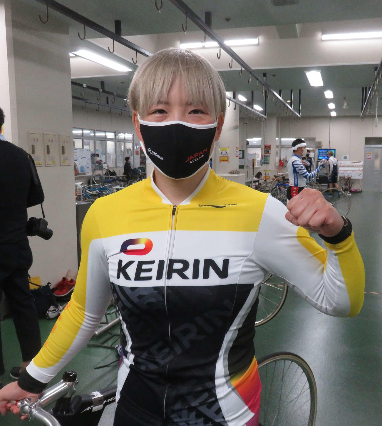 ナショナルチームのパワーを見せつけている梅川風子（撮影・野島成浩