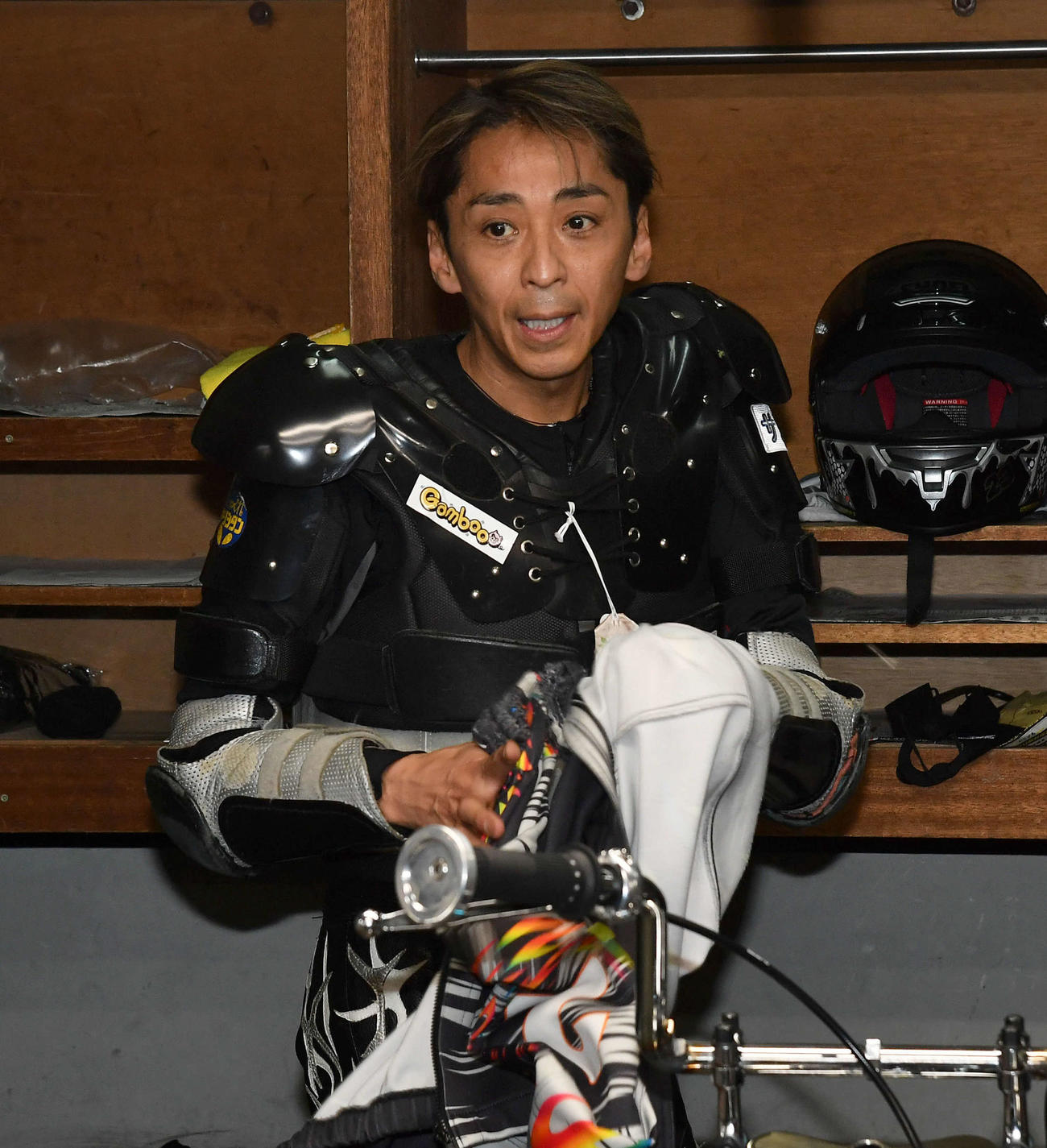 SGオールスターオートレース2日目　5Rで3着の森且行（撮影・岩下翔太）