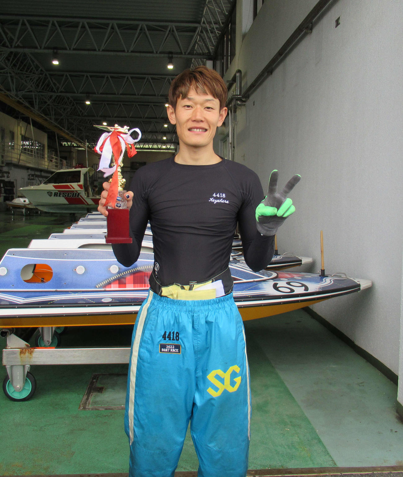 茅原悠紀は2月の児島G1地区選以来、今年2度目。通算50度目となる節目の優勝を飾った（撮影・高田和典）