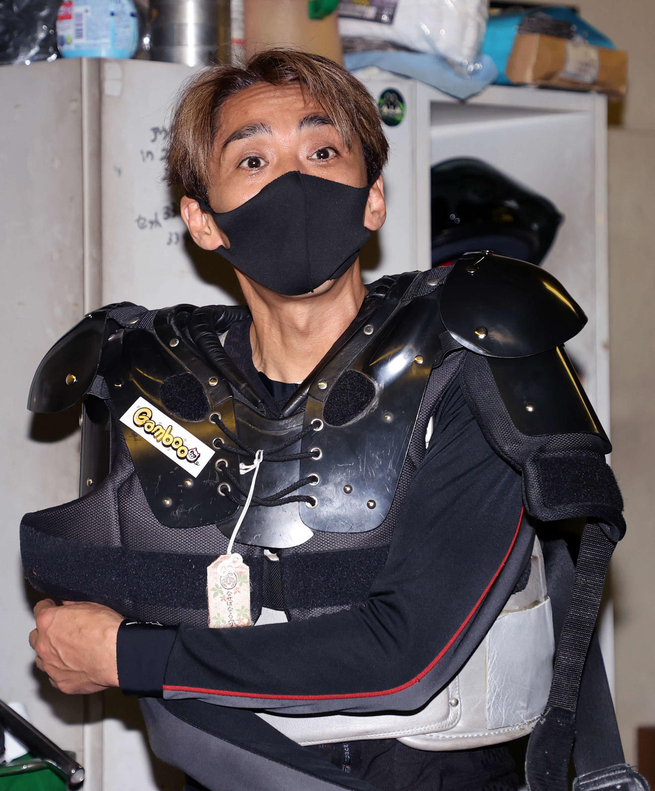優勝戦を終え報道陣の質問に答える森且行（撮影・鈴木正人）