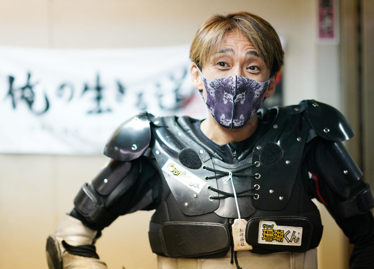 レースを終え取材に応じる森（撮影・横山健太）