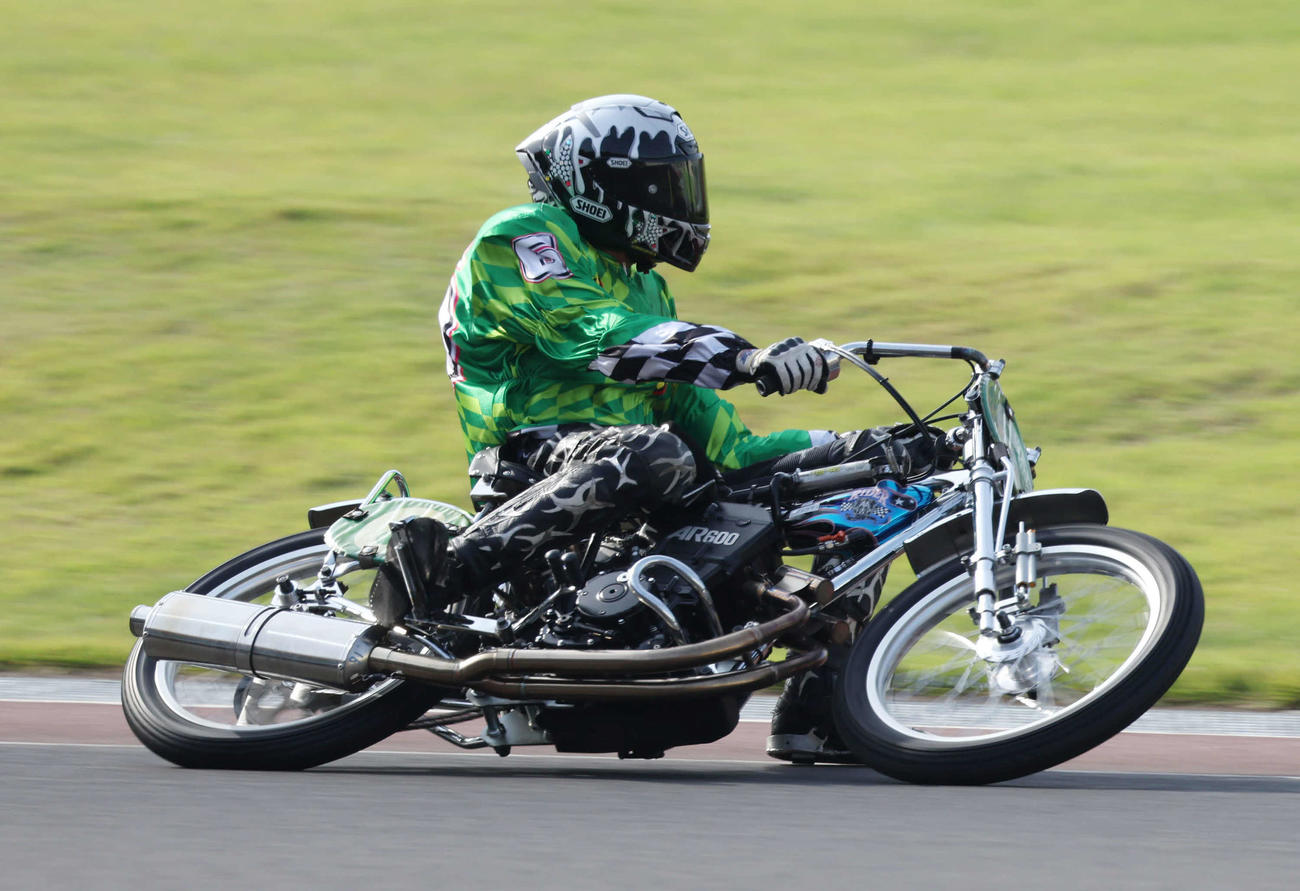 優勝戦12R、試走する森且行（撮影・丹羽敏通）
