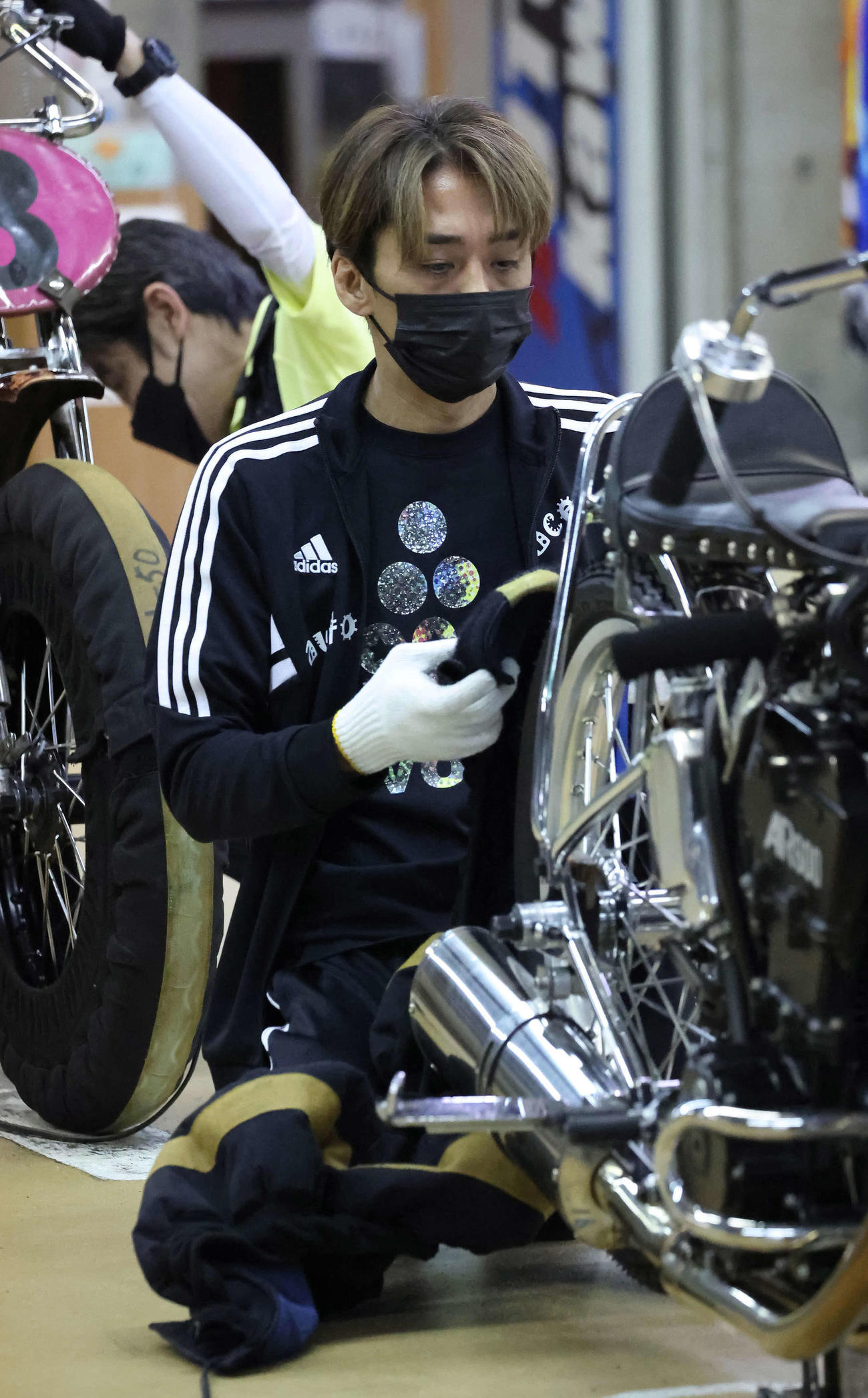 優勝戦12R、準備する森且行（撮影・丹羽敏通）