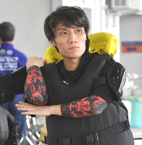 オープニングレースに登場する上野真之介は前検の感触が絶好（撮影・岩下翔太）