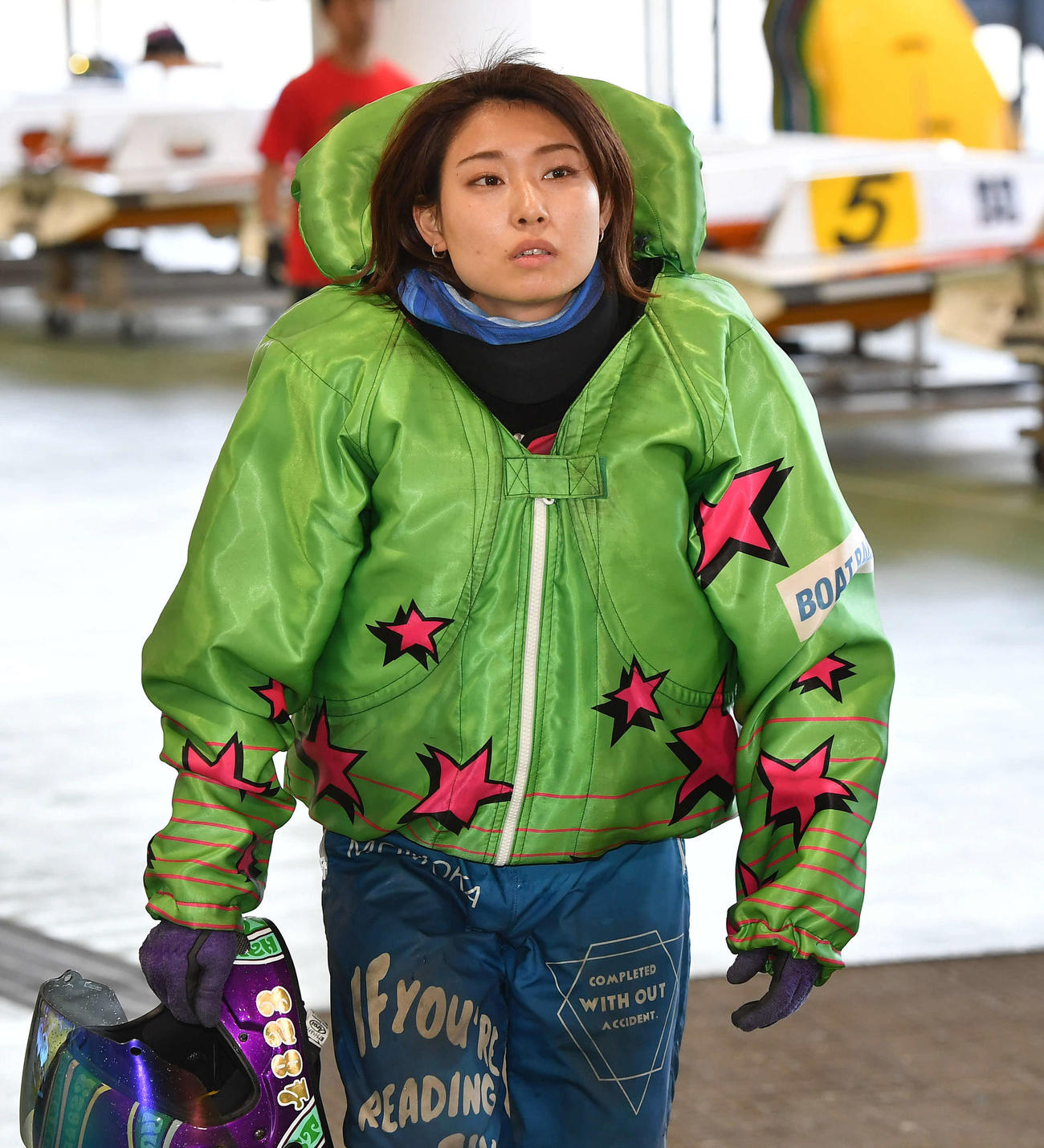 11Rを終えて引き揚げる中村桃佳（撮影・岩下翔太）