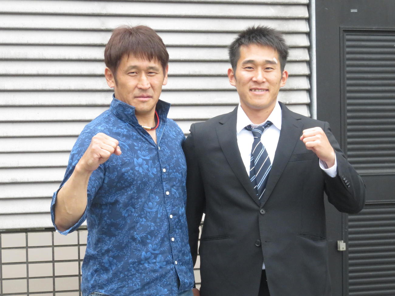 望月嘉人（右）は、父の裕一郎とともに松戸ルーキーシリーズに参戦する