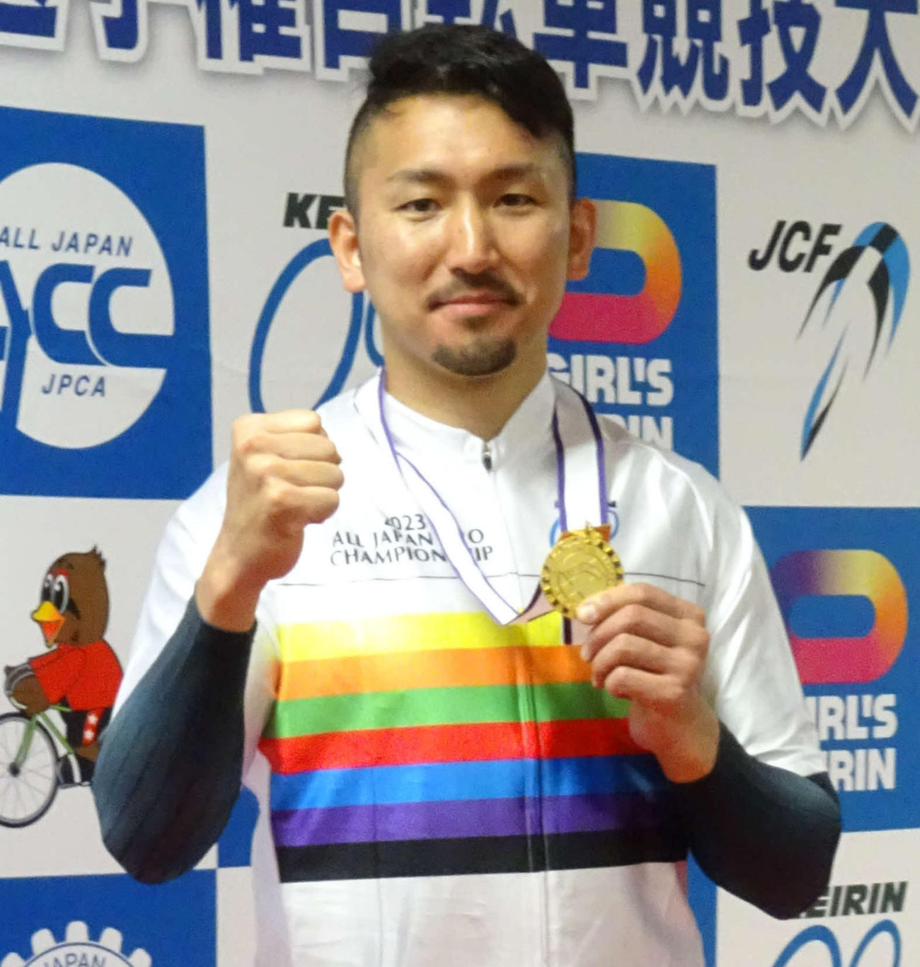 スプリントで初優勝を決めた雨谷一樹