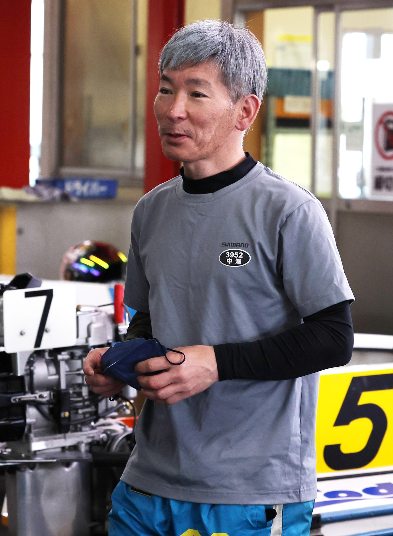 10大会ぶりの地元周年制覇を狙う中沢和志（撮影・野上伸悟）