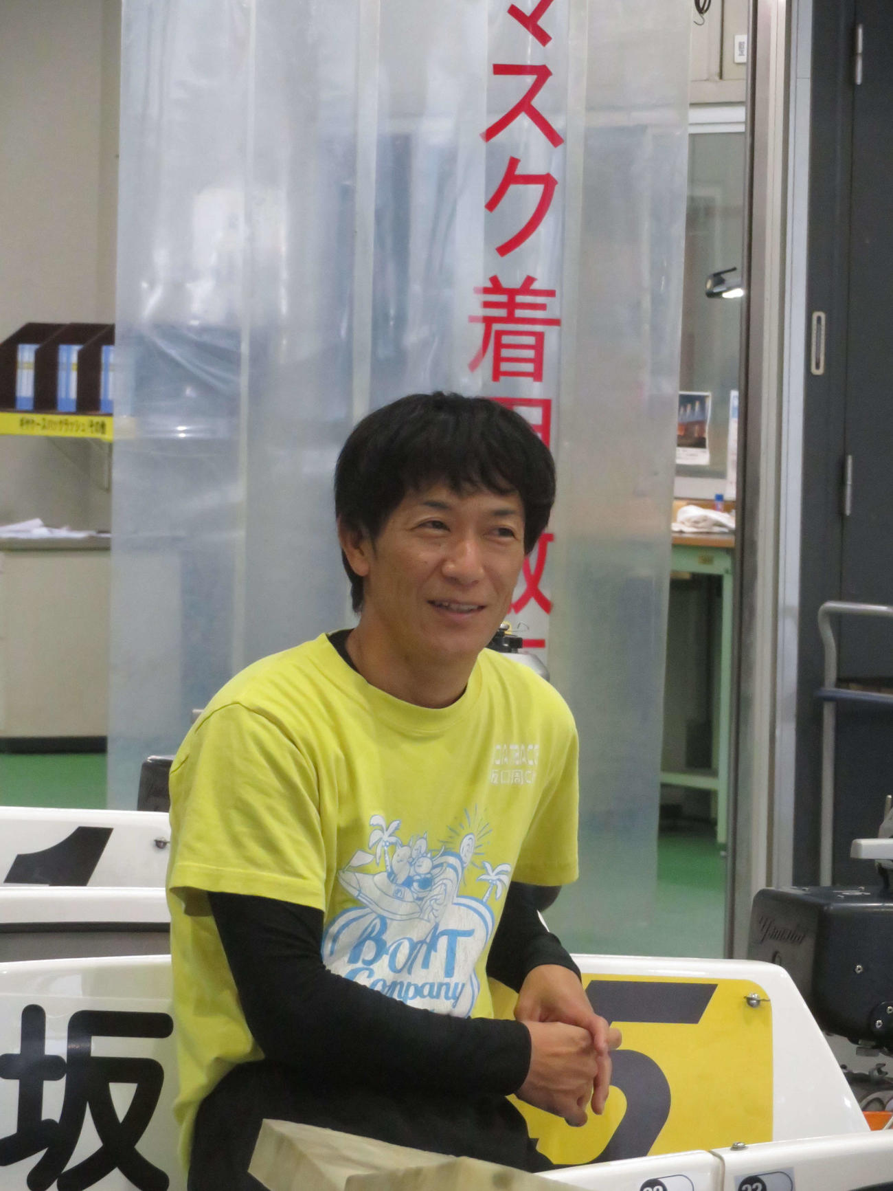 出足を仕上げてリラックスムードの坂口周