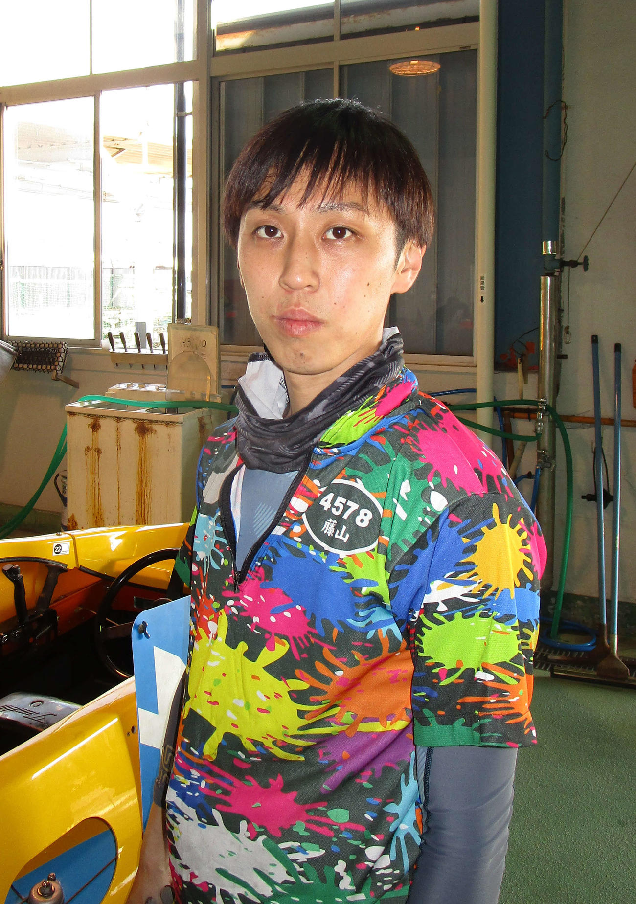 好気配で準優1枠をゲットした藤山雅弘。得意の丸亀で、まずは優出を決める（撮影・安井雅彦）