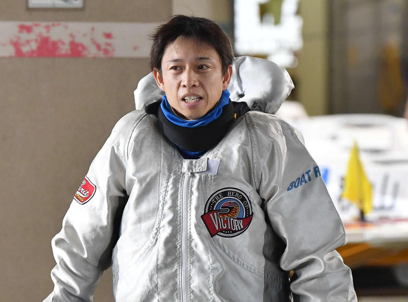 12Rの勝利インタビューを終えて引き揚げる毒島誠（撮影・岩下翔太）