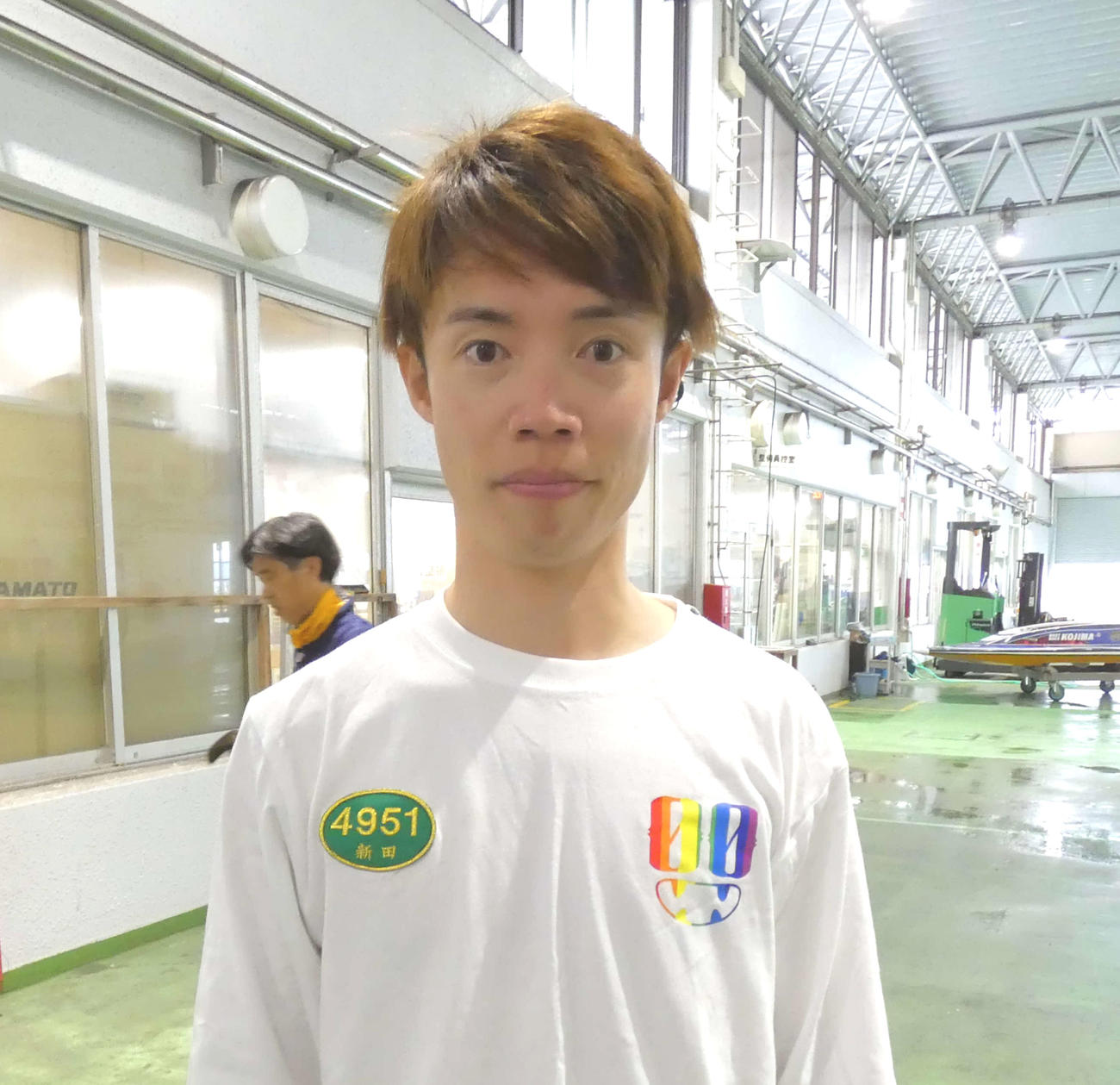 新田洋一が予選通過に向けて突っ走る（撮影・前原一樹）