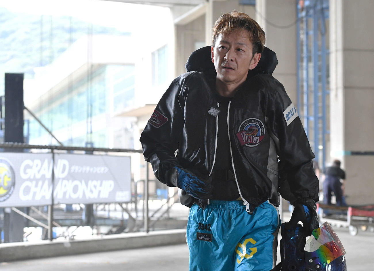 10R準優勝戦、3着で優出を逃し、肩を落として引き揚げる寺田祥（撮影・岩下翔太）