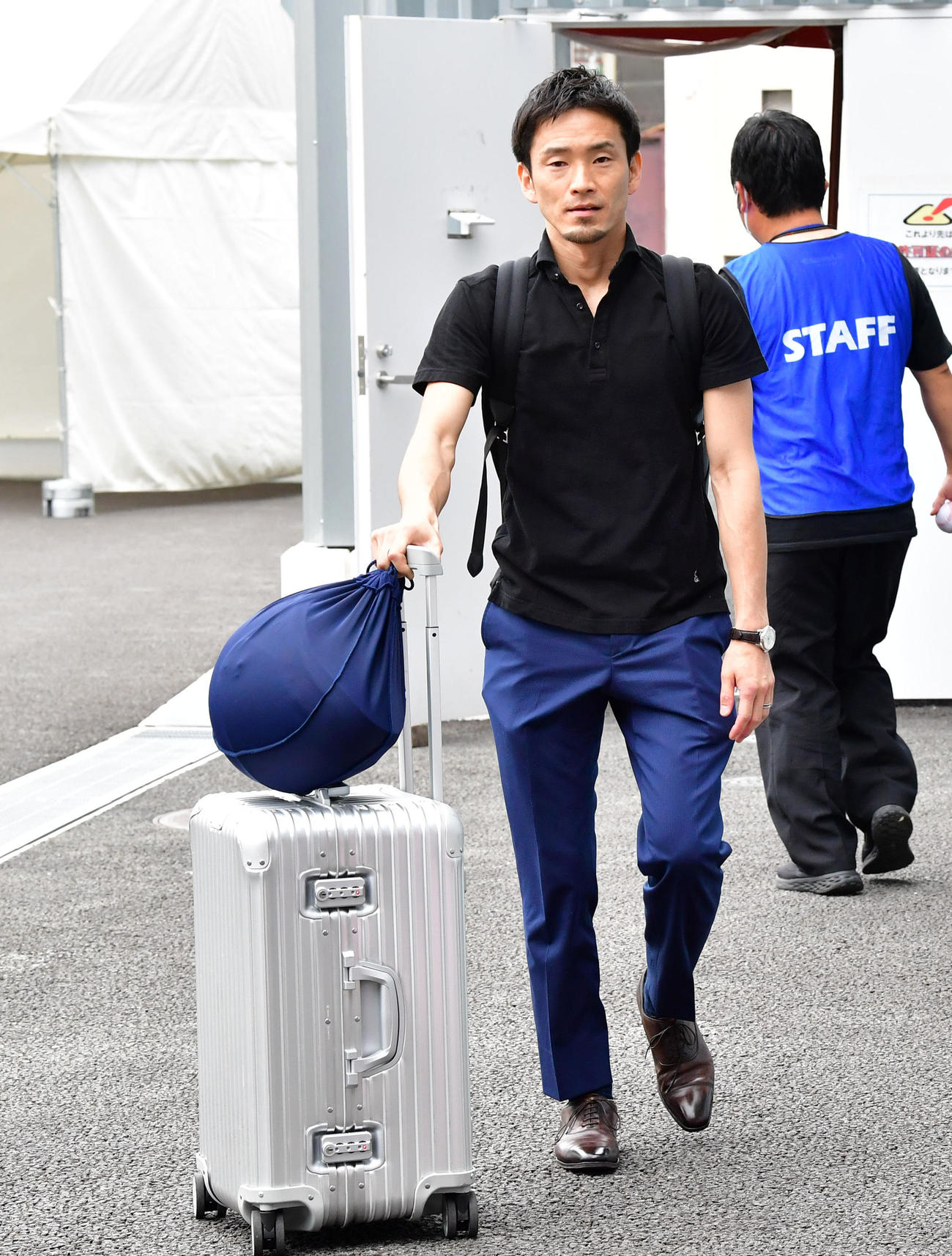ボートレース尼崎に入る馬場貴也（撮影・前岡正明）